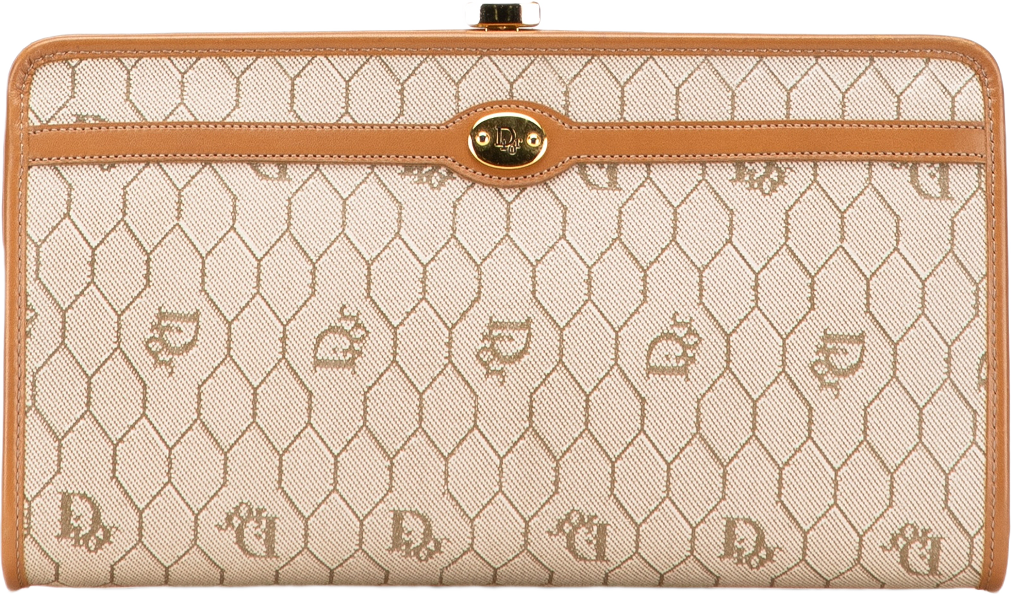 Dior Honeycomb Coated Canvas Clutch