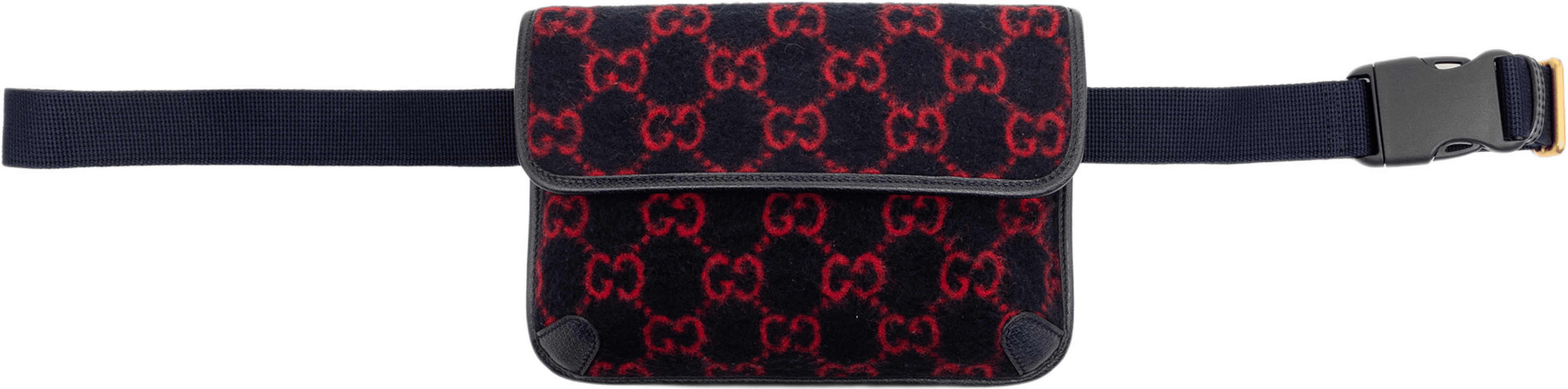 Gucci Gg Wool Slim Belt Bag, från Luxclusif, i färgen black. Klicka för att öppna bilden i stort format