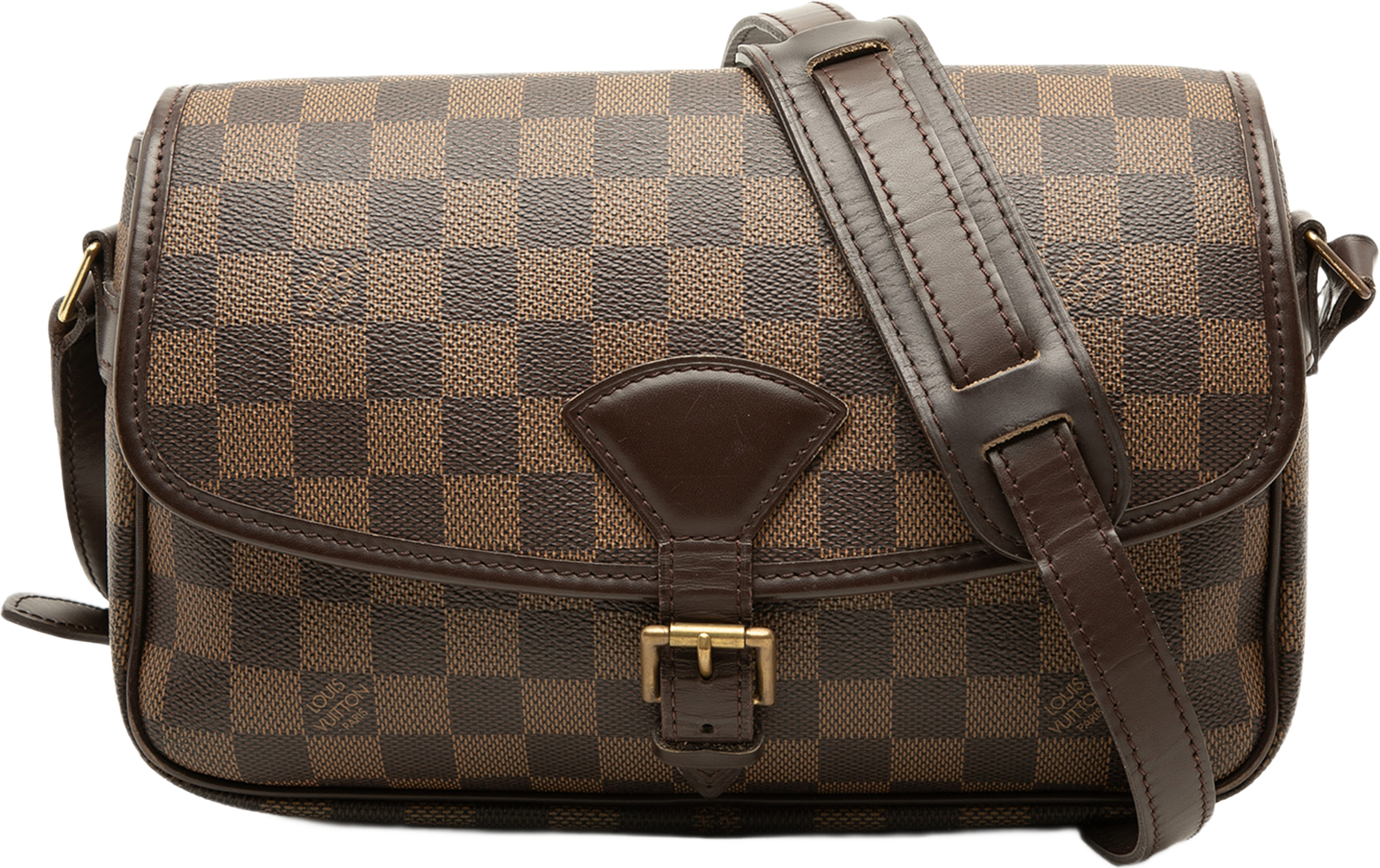 Louis Vuitton Damier Ebene Sologne, från Luxclusif, i färgen brun. Klicka för att öppna bilden i stort format