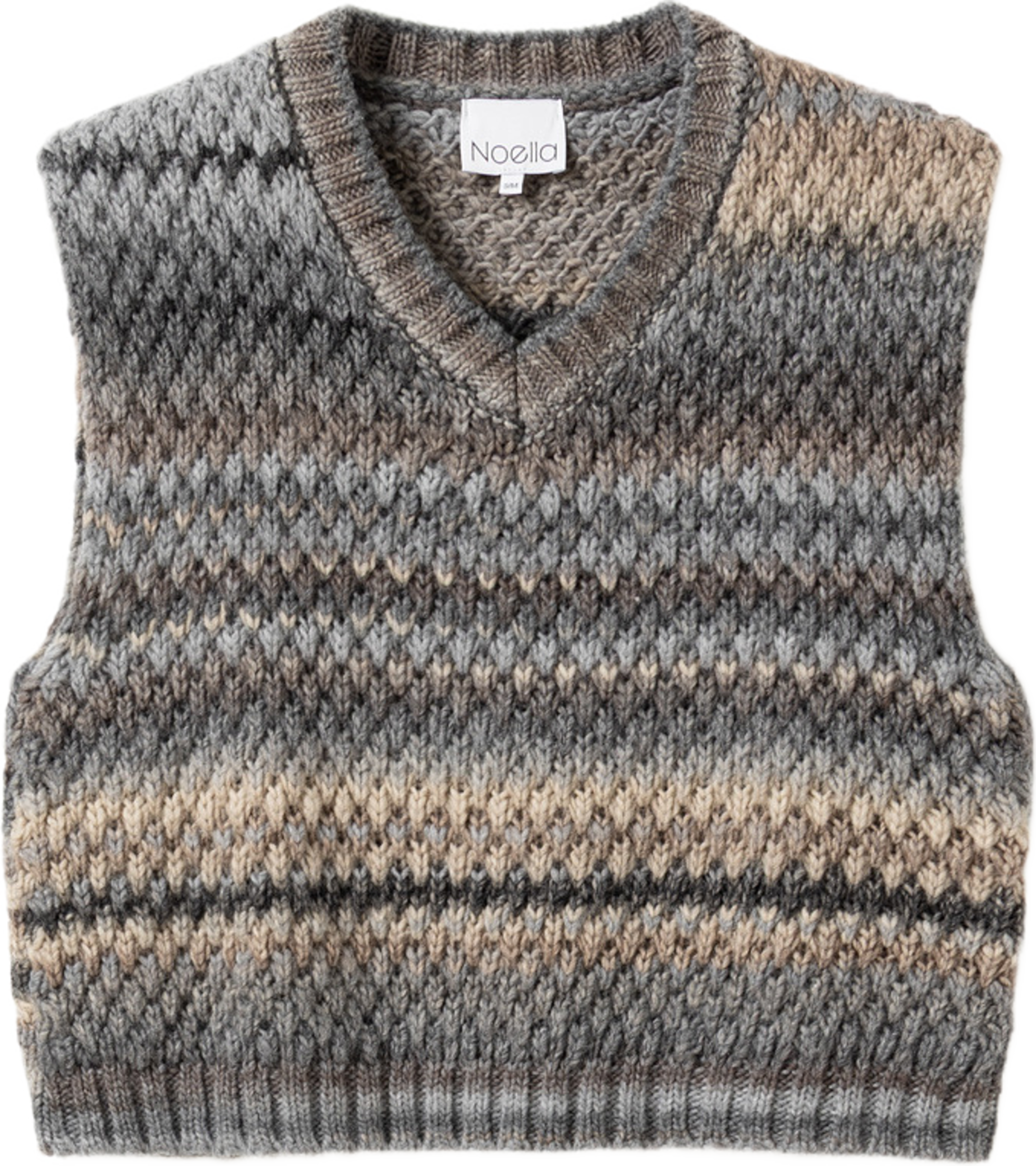 Gio Knit Vest - Light Grey Mix, från Noella, i färgen light grey mix. Klicka för att öppna bilden i stort format