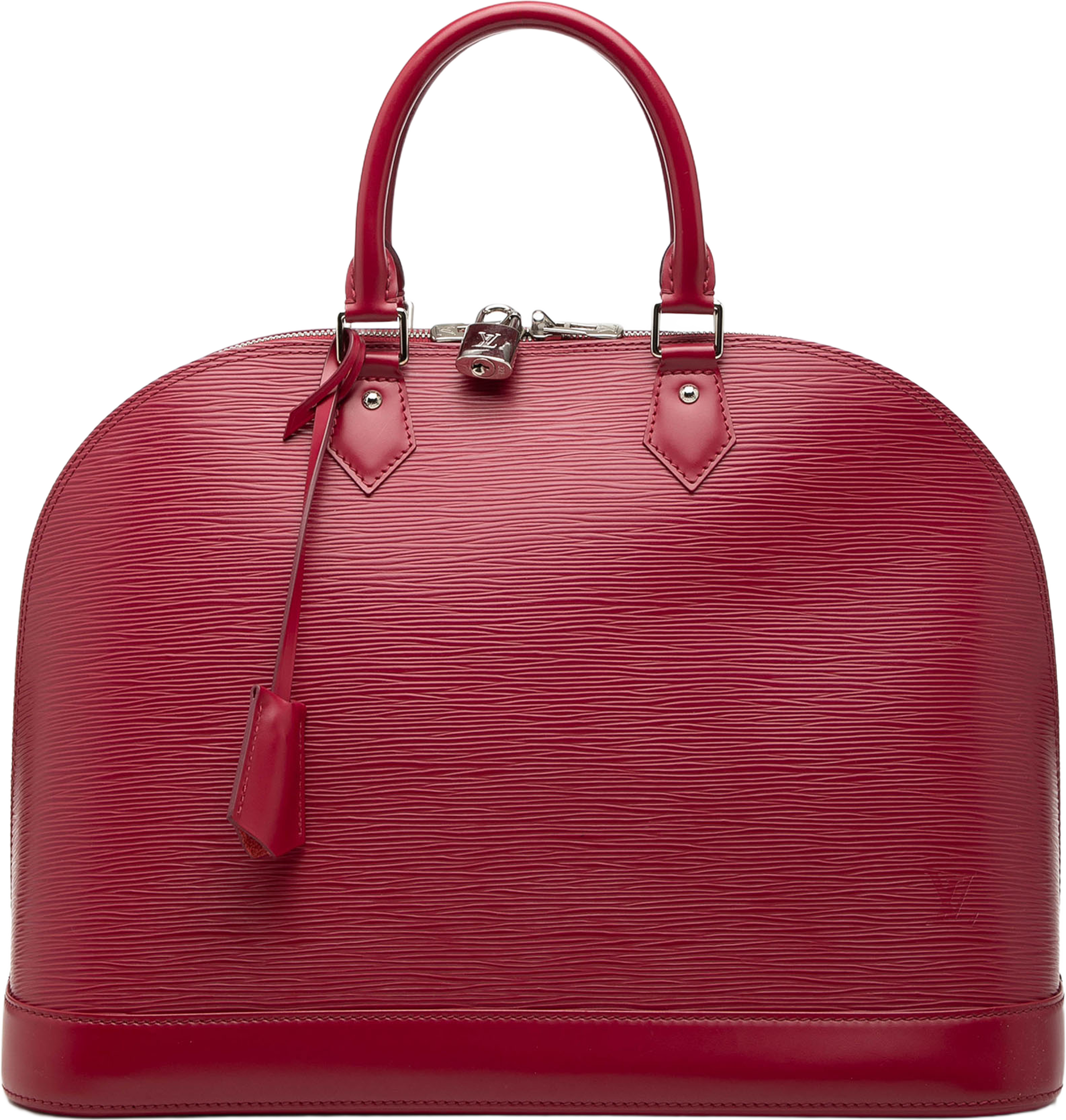 Louis Vuitton Epi Alma Gm, från Luxclusif, i färgen dark pink. Klicka för att öppna bilden i stort format