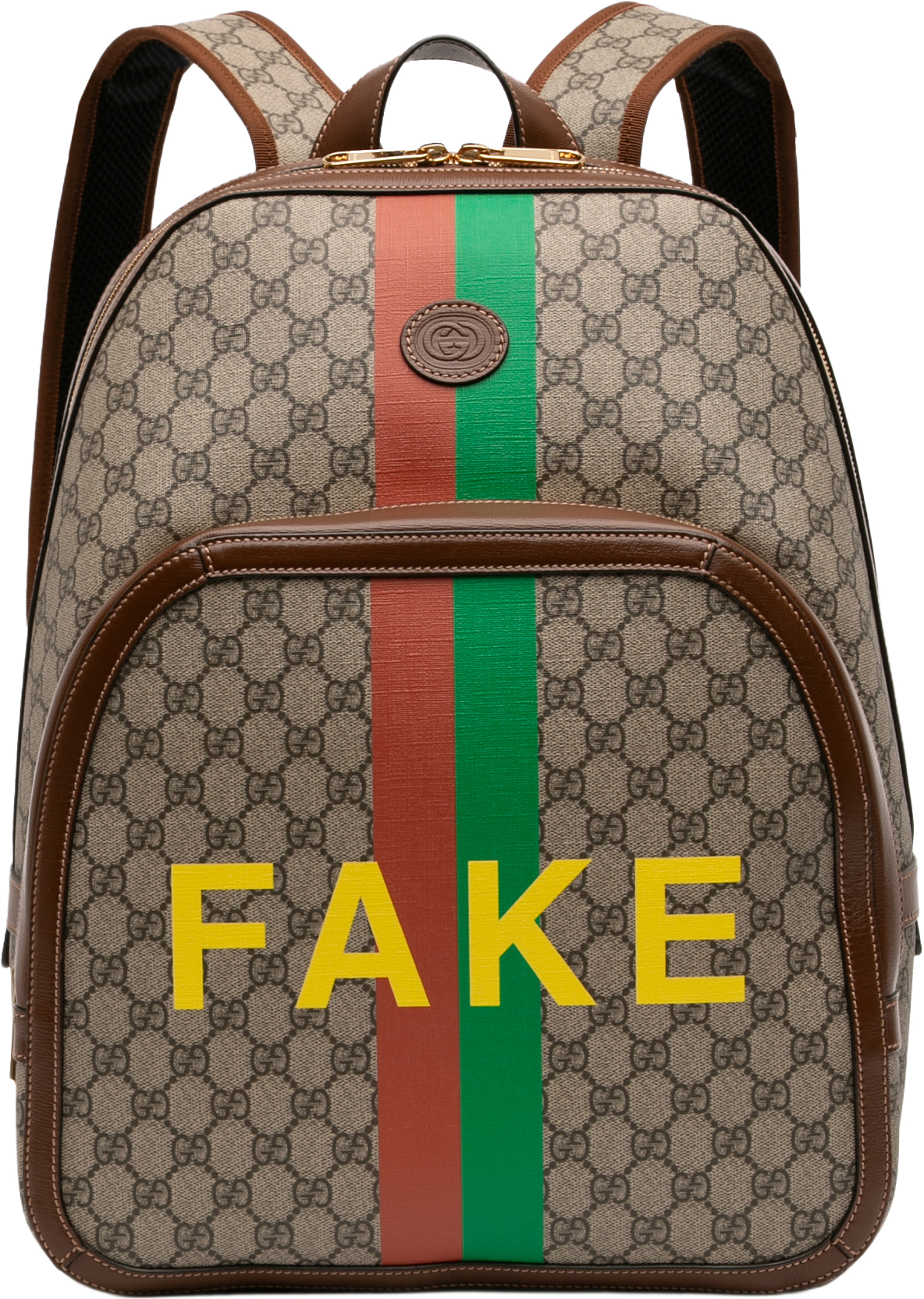 Gucci Medium Gg Supreme Fake Not Backpack, från Luxclusif, i färgen beige. Klicka för att öppna bilden i stort format