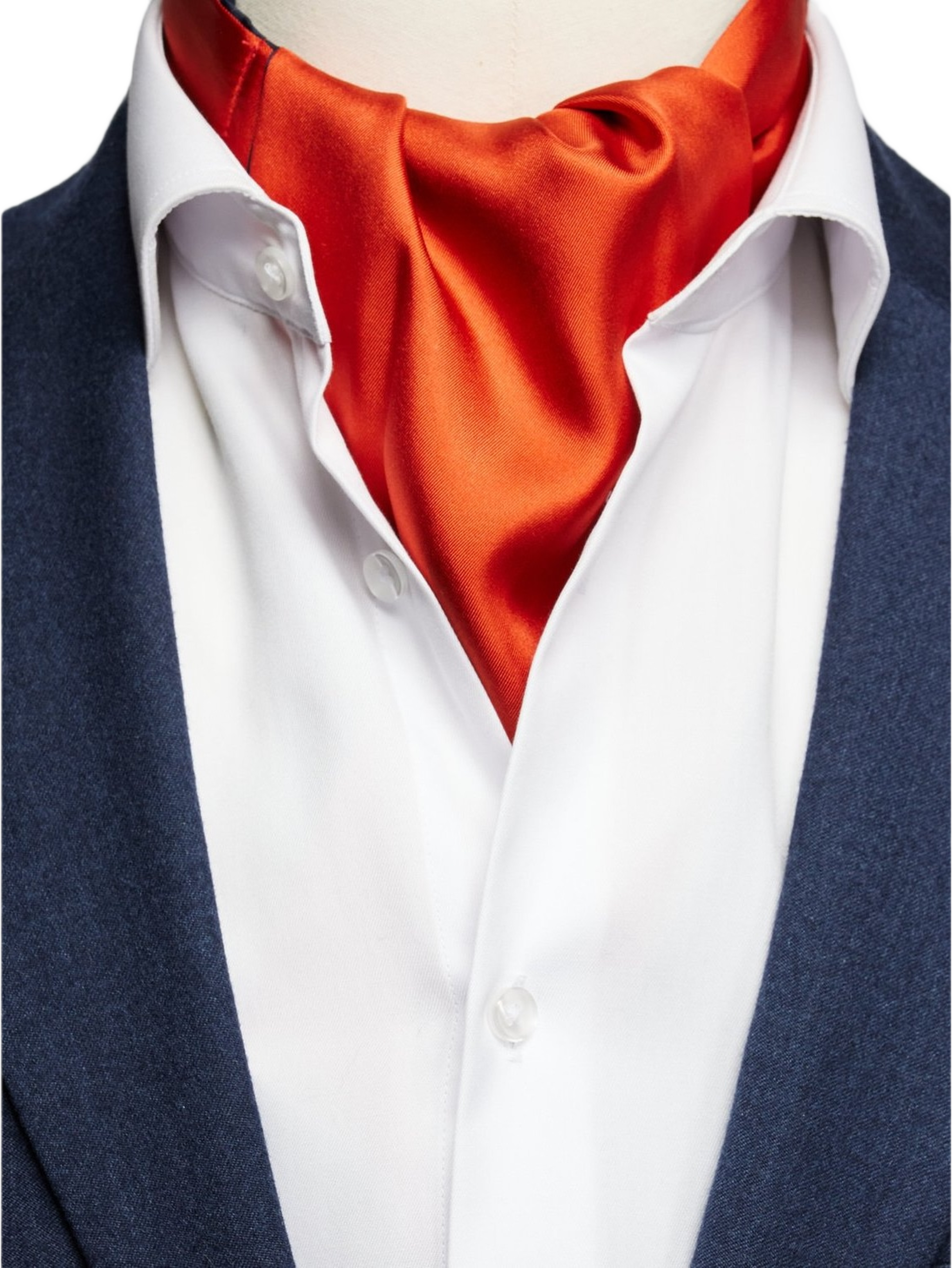 Silk Single Pointed Ascot Plain