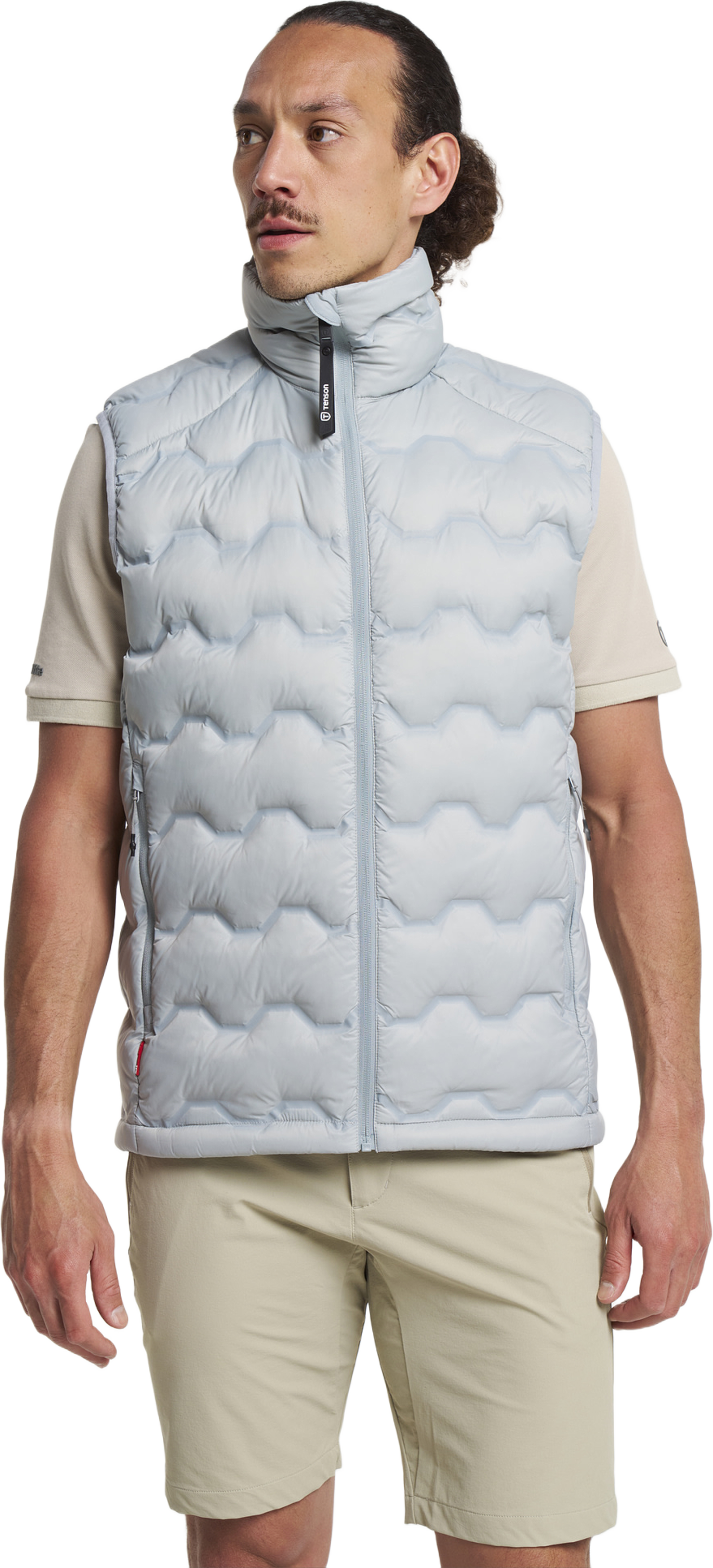 Txlite Shibui Down Vest Men, från Tenson, i färgen ljusgrå. Klicka för att öppna bilden i stort format