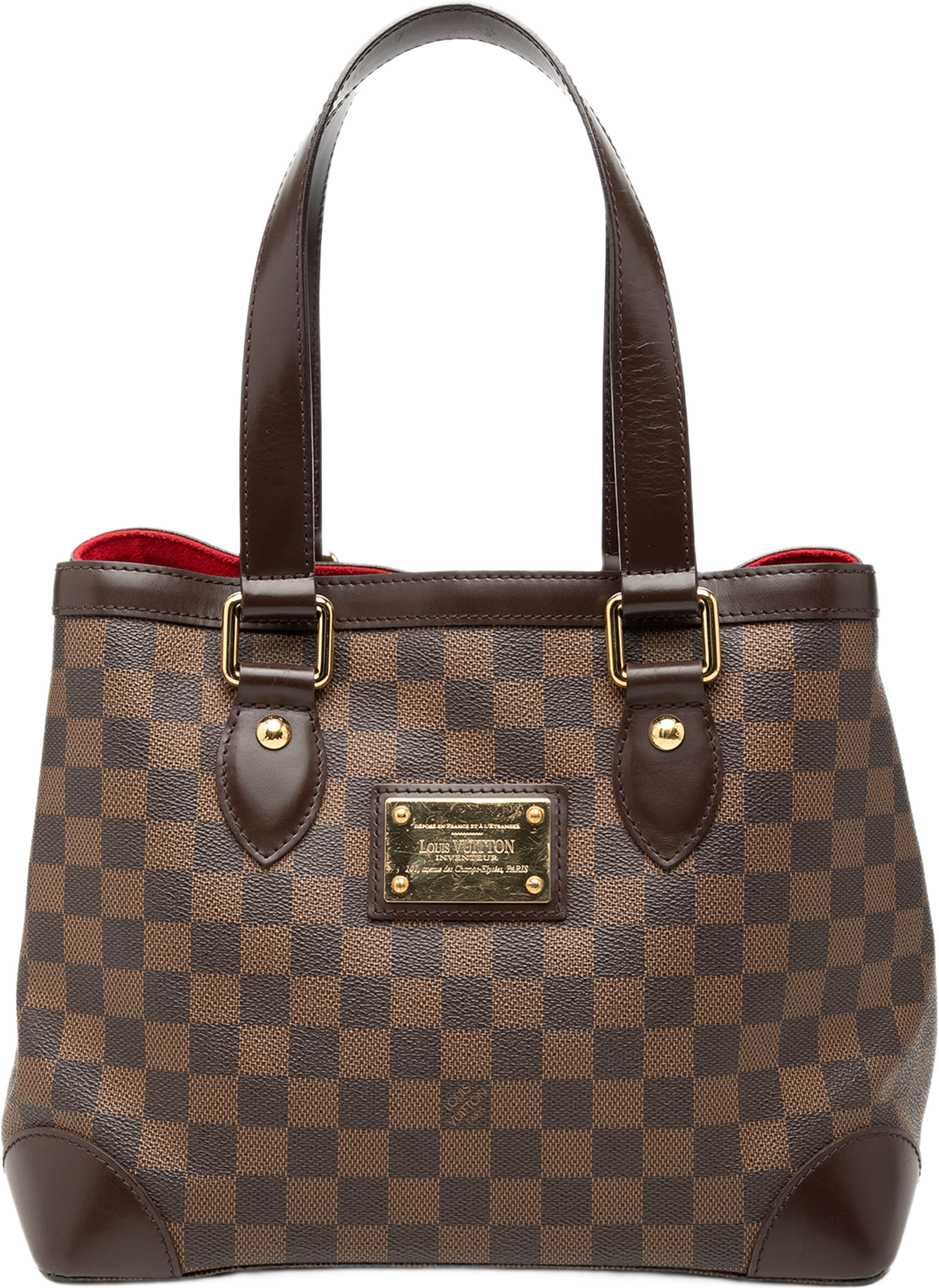 Louis Vuitton Damier Ebene Hampstead Pm, från Luxclusif, i färgen brown. Klicka för att öppna bilden i stort format