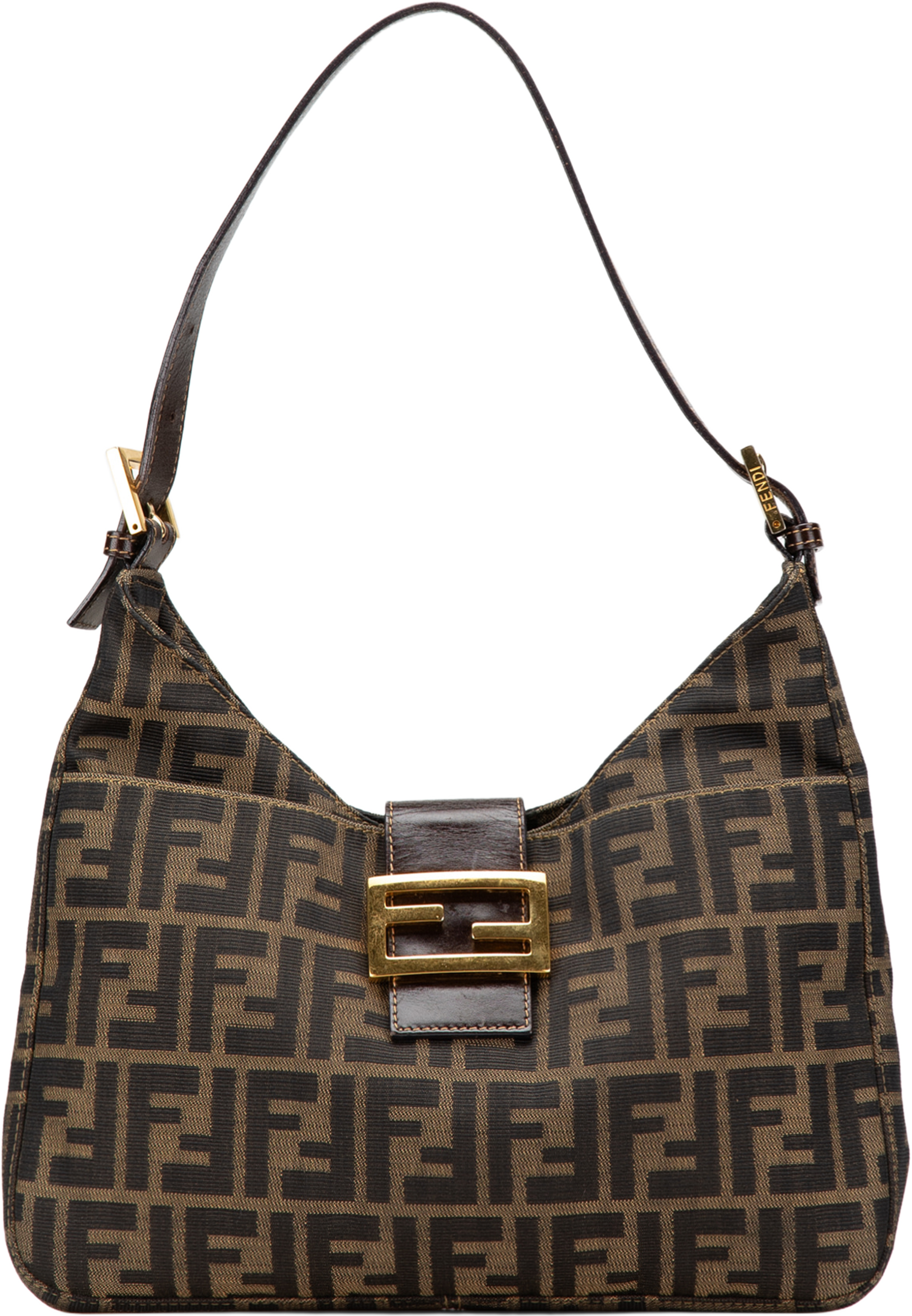 Fendi Zucca Canvas Shoulder Bag