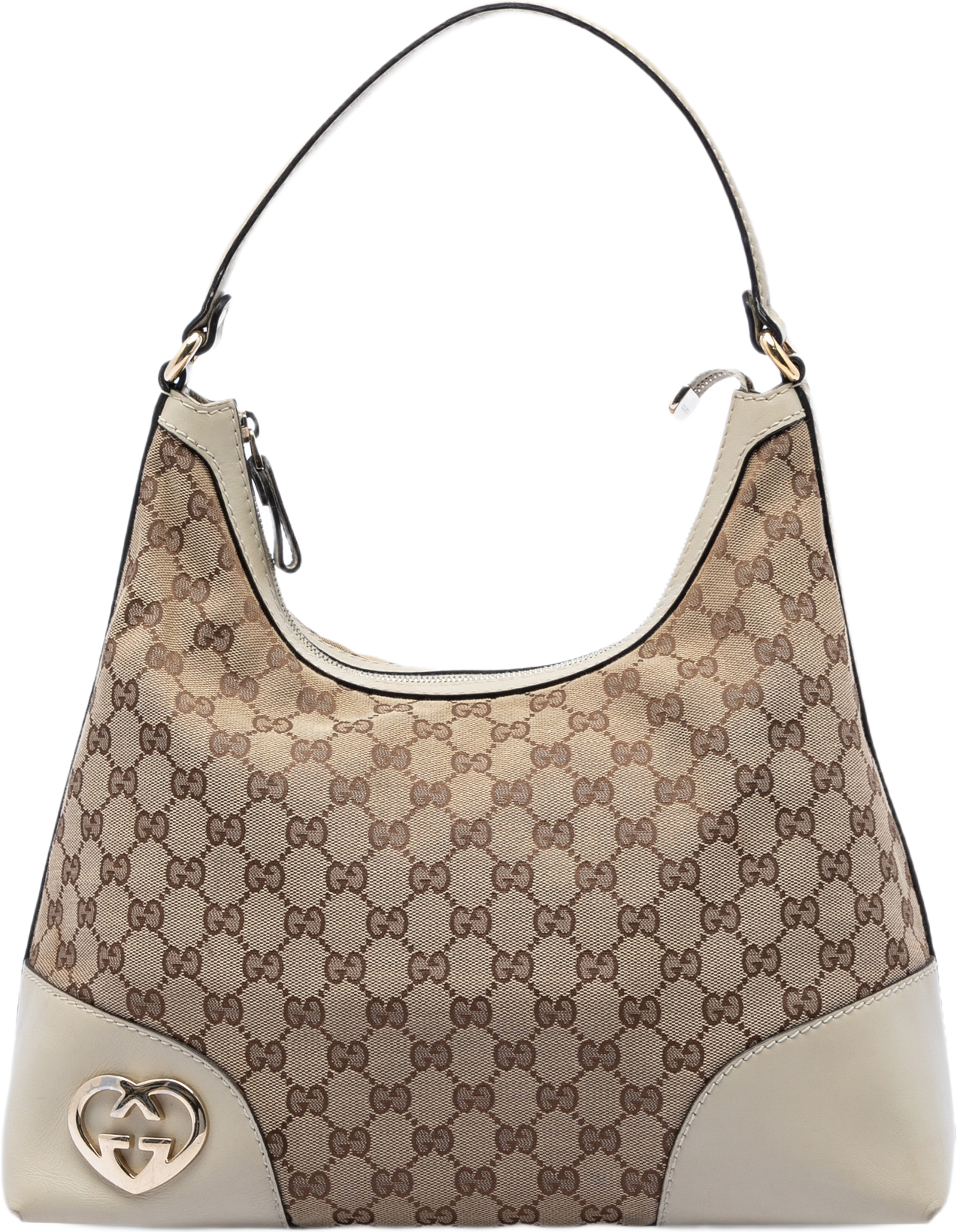 Gucci Medium Gg Canvas Lovely Shoulder Bag, från Luxclusif, i färgen beige. Klicka för att öppna bilden i stort format