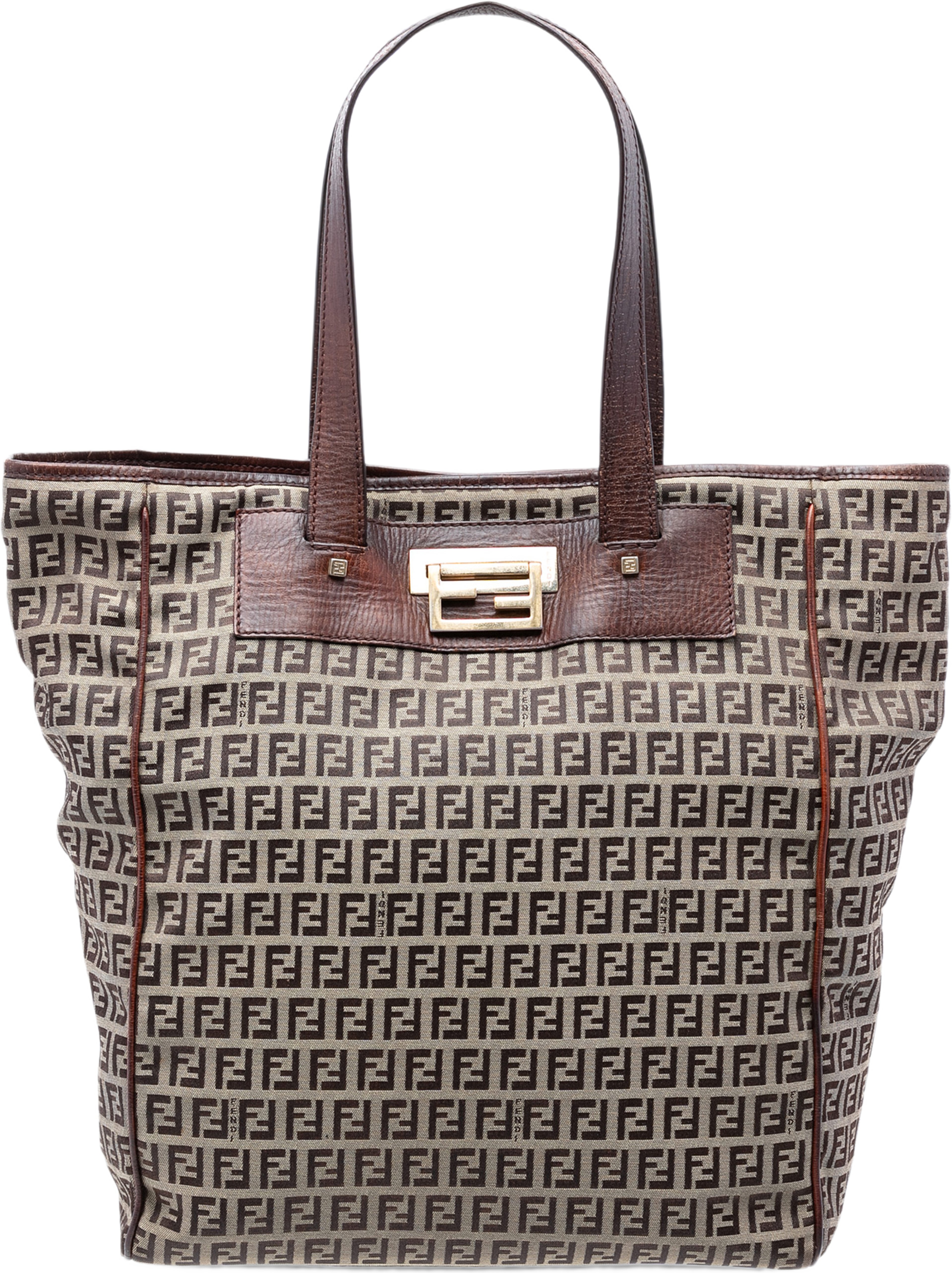 Fendi Zucchino Canvas Tote, från Luxclusif, i färgen beige. Klicka för att öppna bilden i stort format