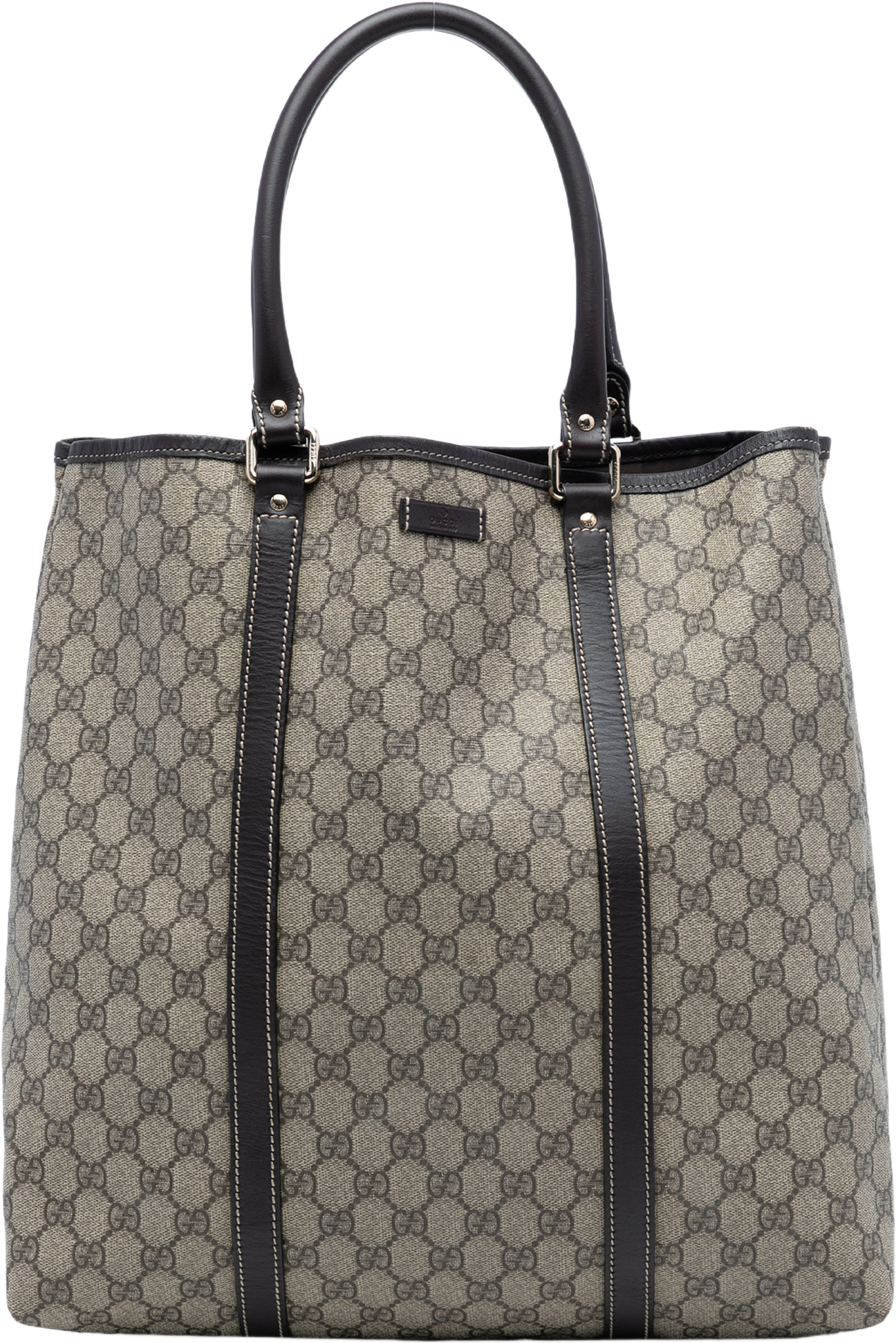 Gucci Gg Supreme Joy Vertical Tote, från Luxclusif, i färgen beige. Klicka för att öppna bilden i stort format