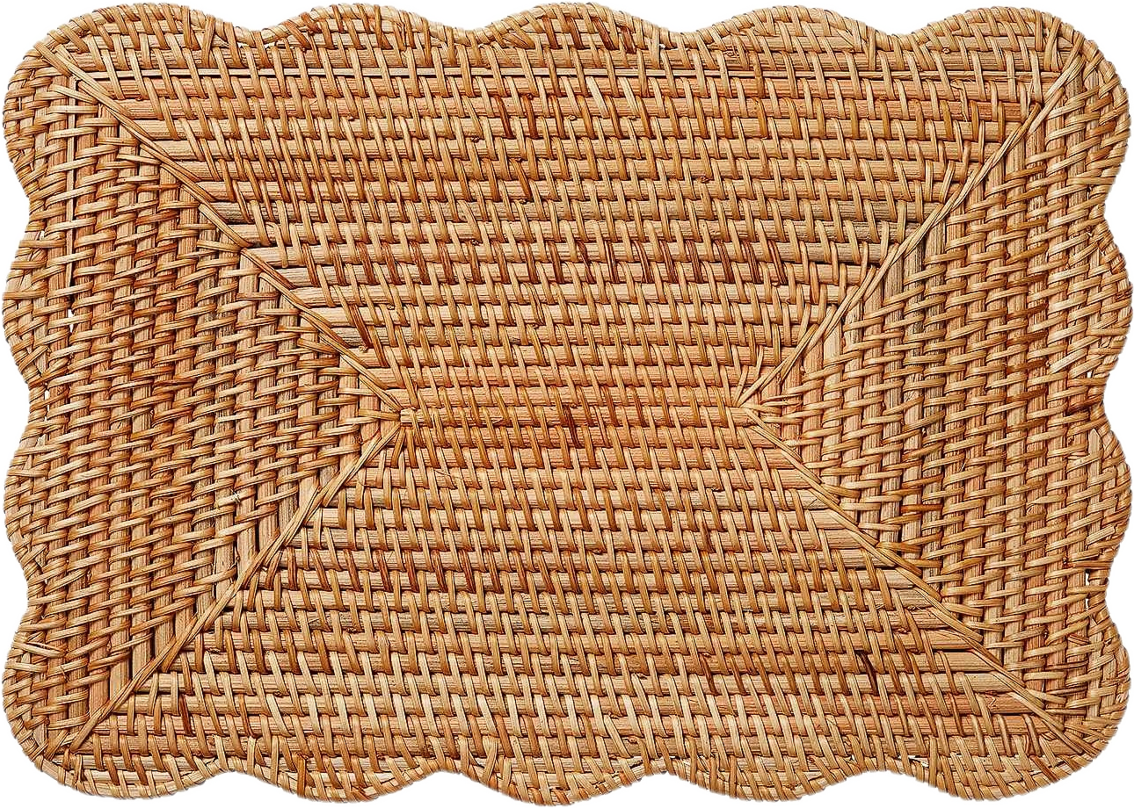 Square Scallop Rotting Bordstablett - 34x48 Cm, från Pick A Poppy, i färgen natural. Klicka för att öppna bilden i stort format