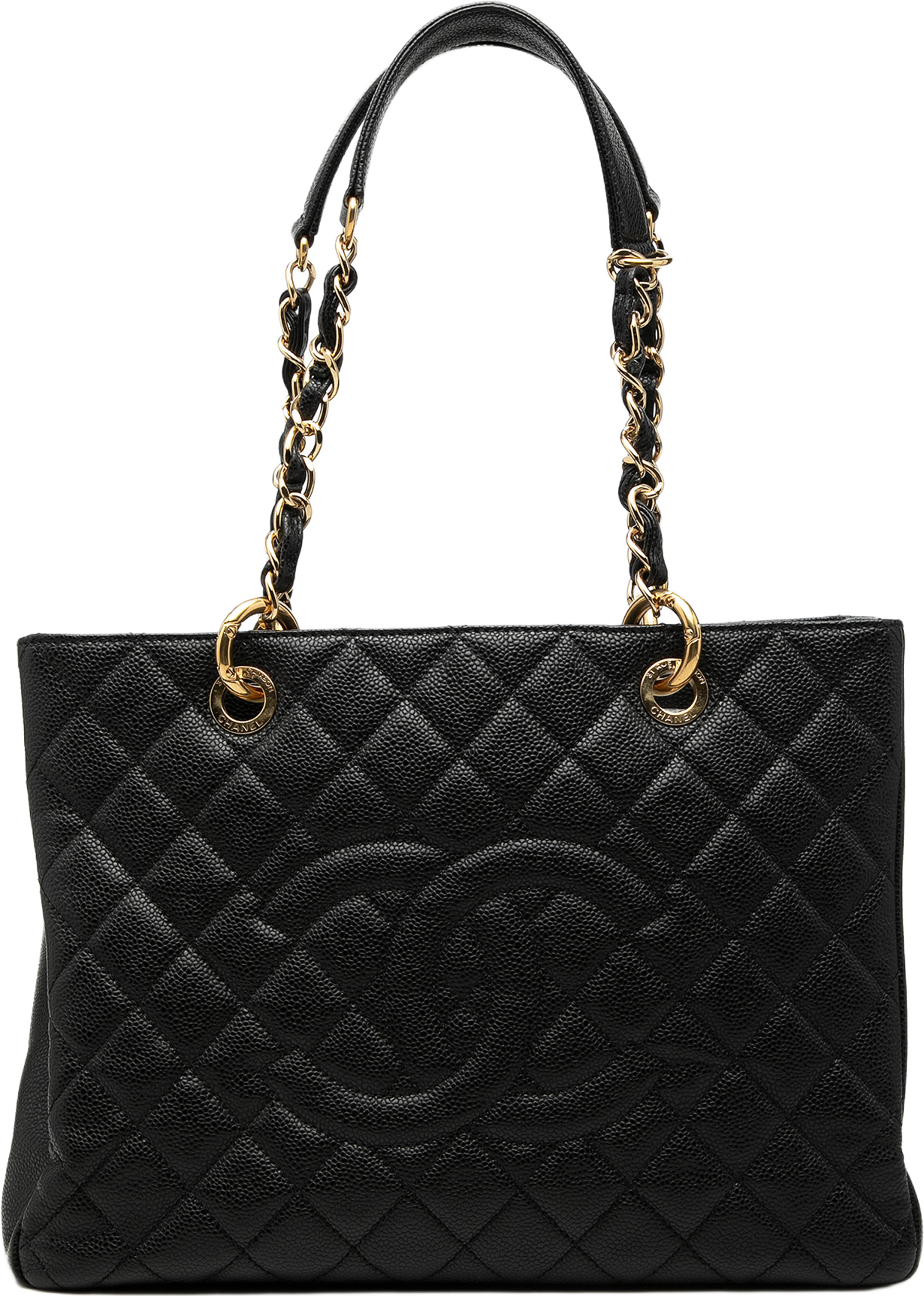 Chanel Caviar Grand Shopping Tote, från Luxclusif, i färgen black. Klicka för att öppna bilden i stort format