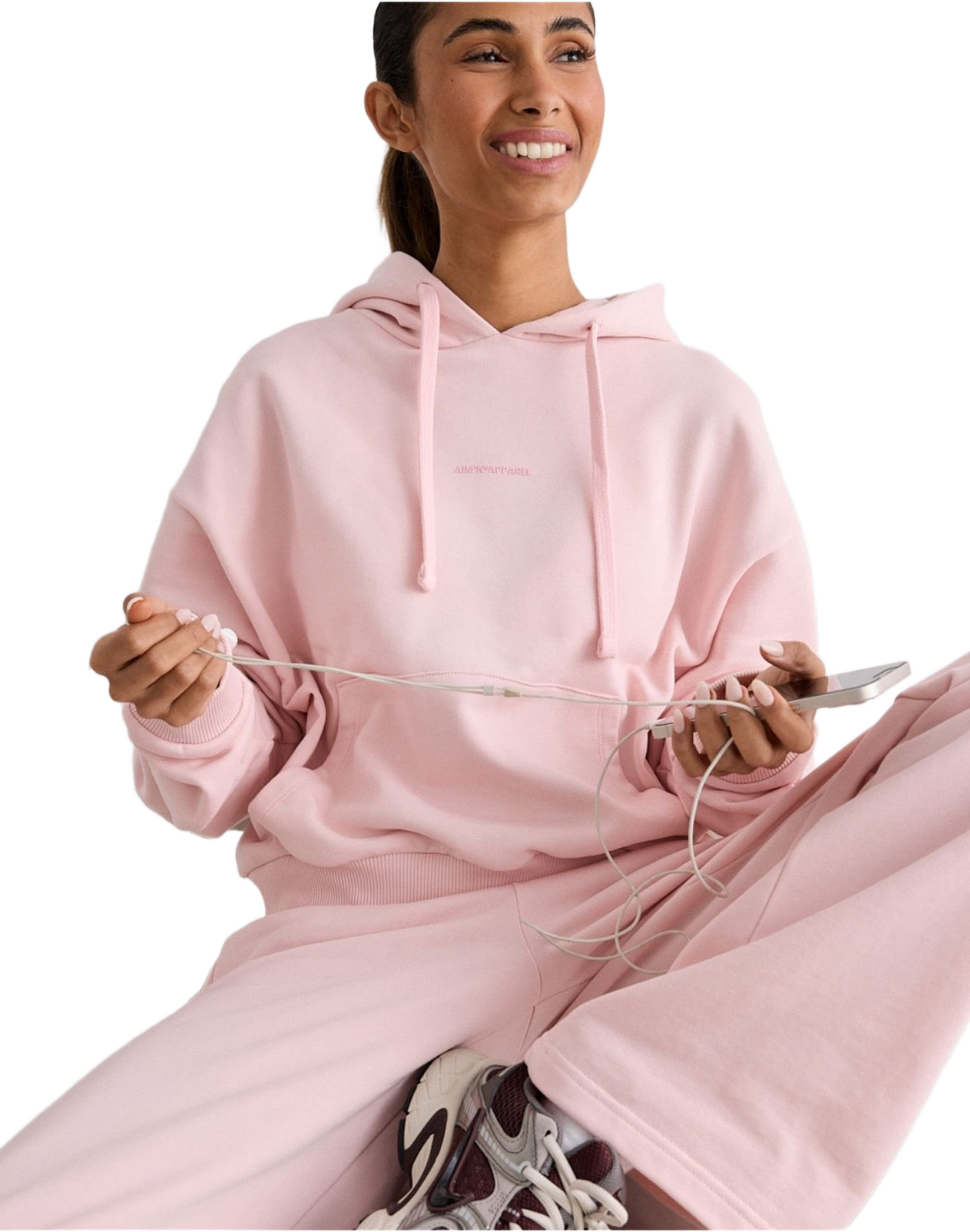 Apparel Chunky Terry Hood, från aim'n, i färgen ballerina. Klicka för att öppna bilden i stort format