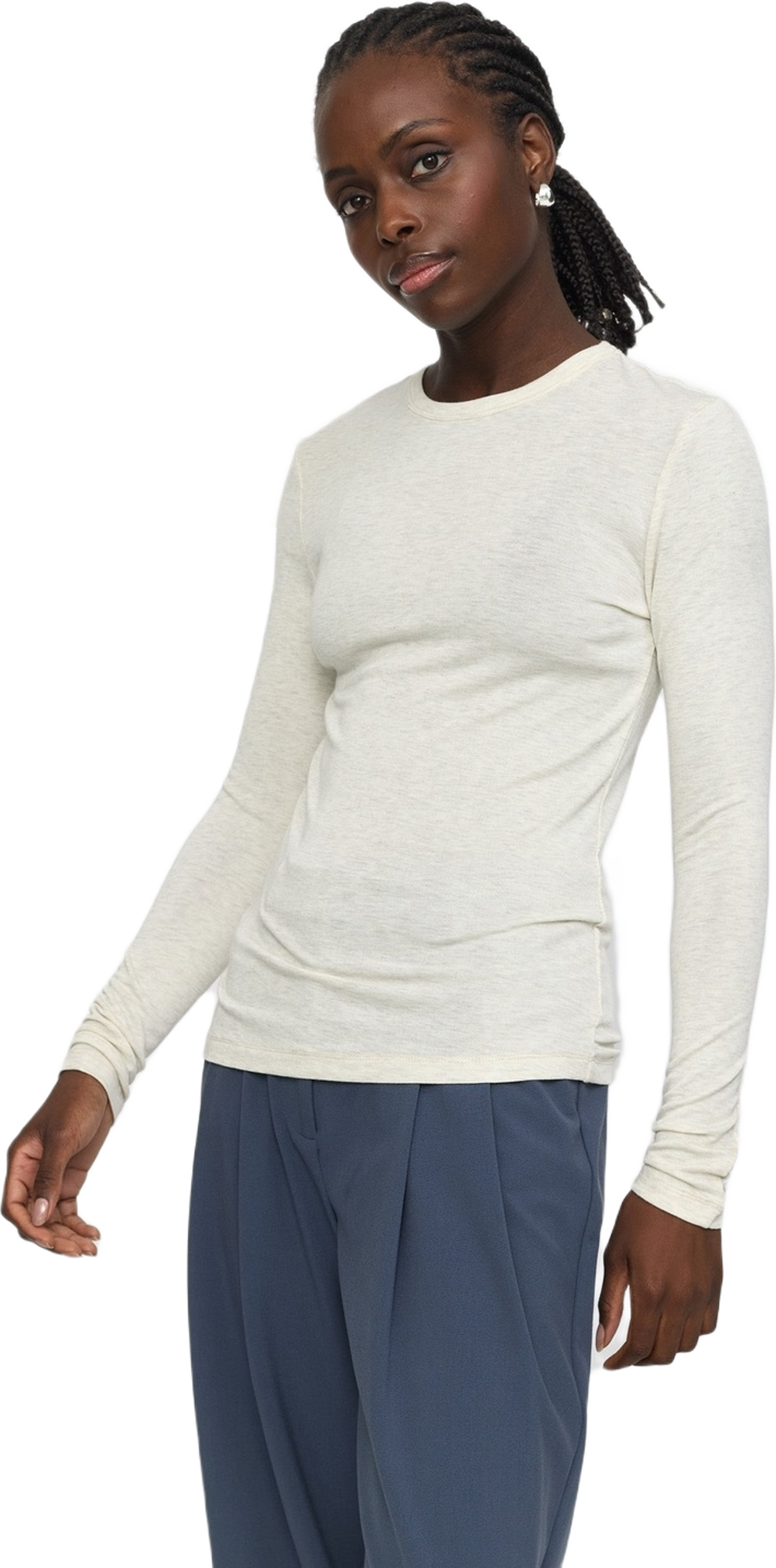 Srroman O-neck - Arctic Wolf Melange