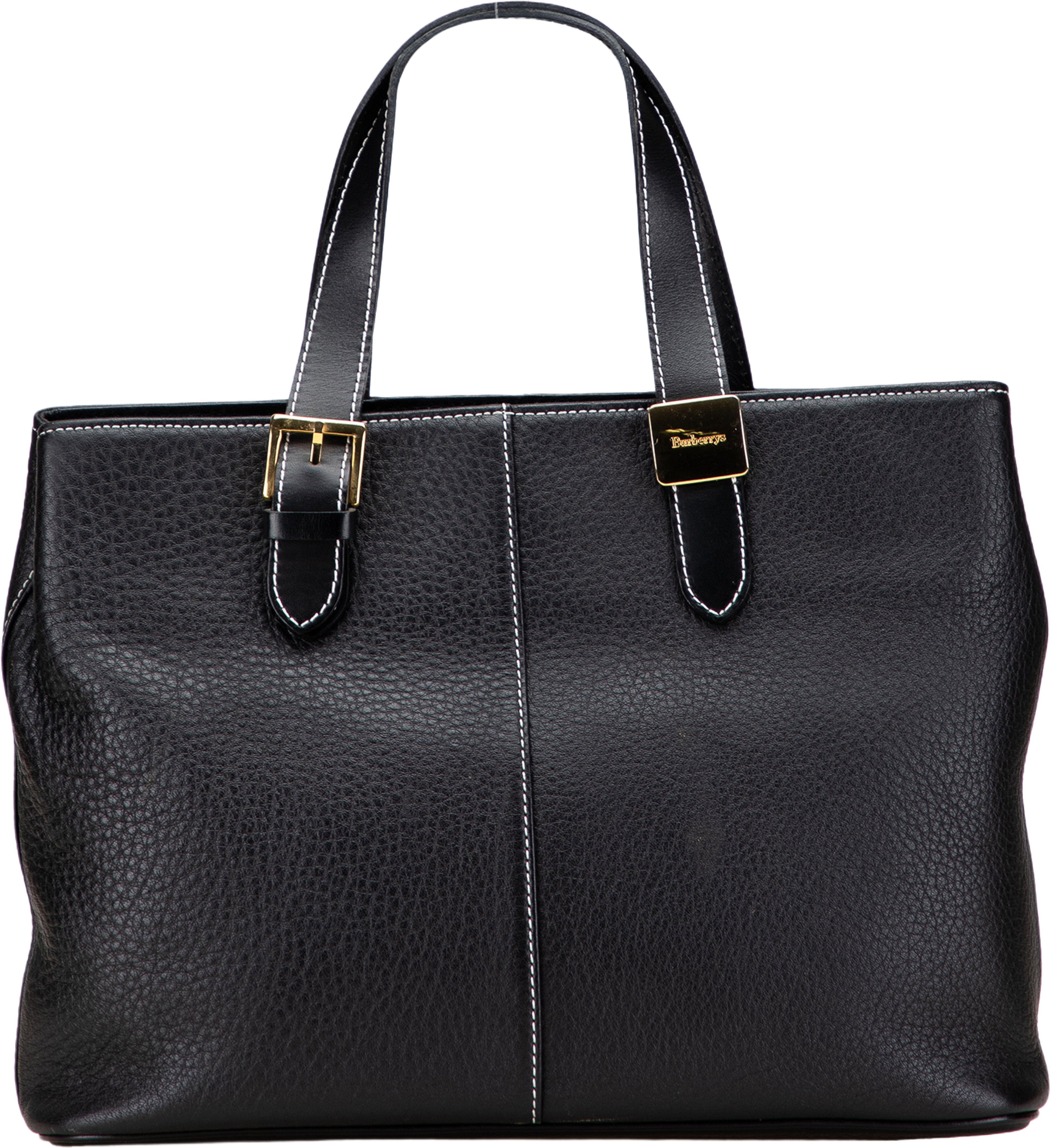 Burberry Leather Tote, från Luxclusif, i färgen black. Klicka för att öppna bilden i stort format