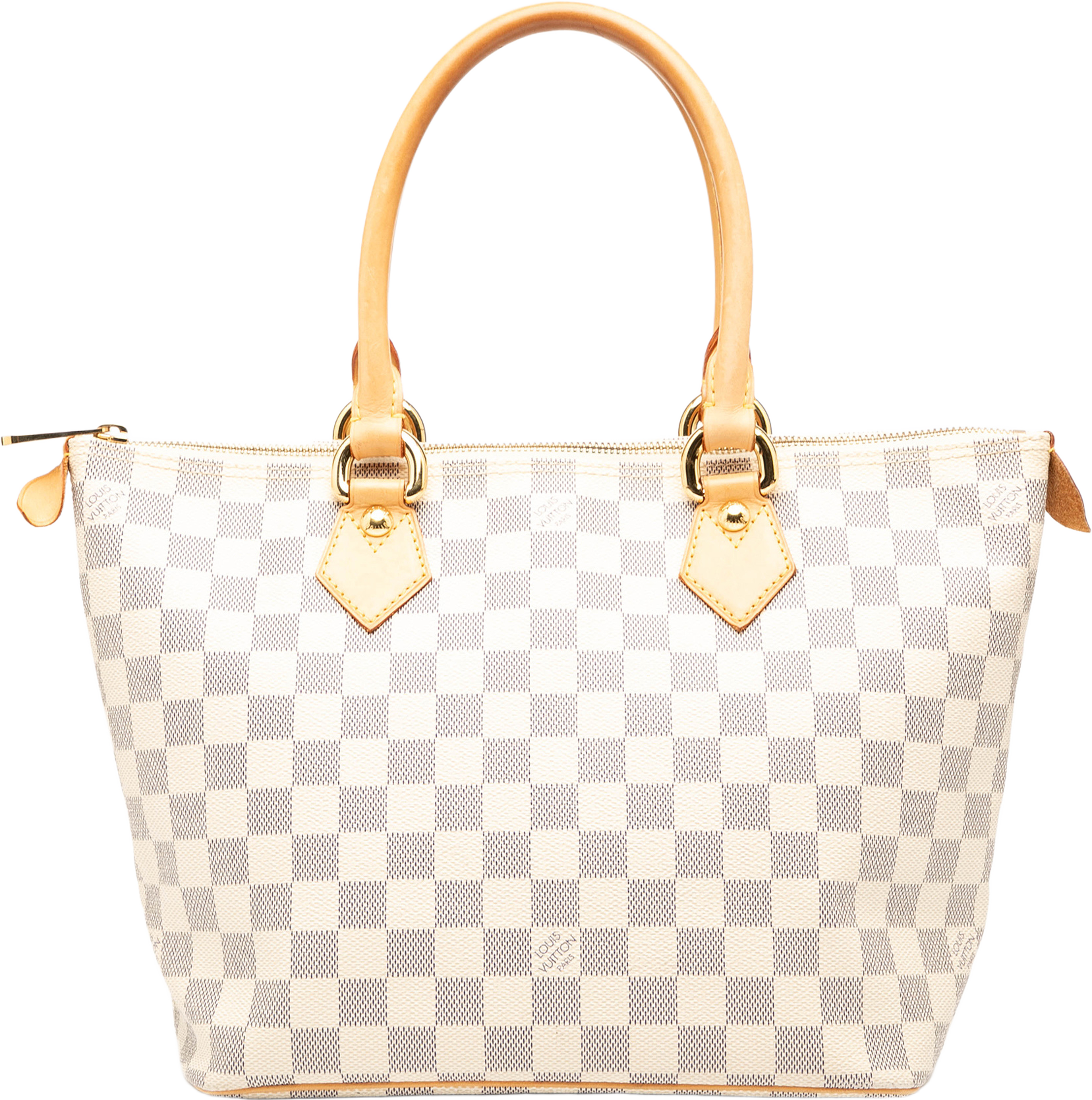 Louis Vuitton Damier Azur Saleya Pm, från Luxclusif, i färgen white. Klicka för att öppna bilden i stort format