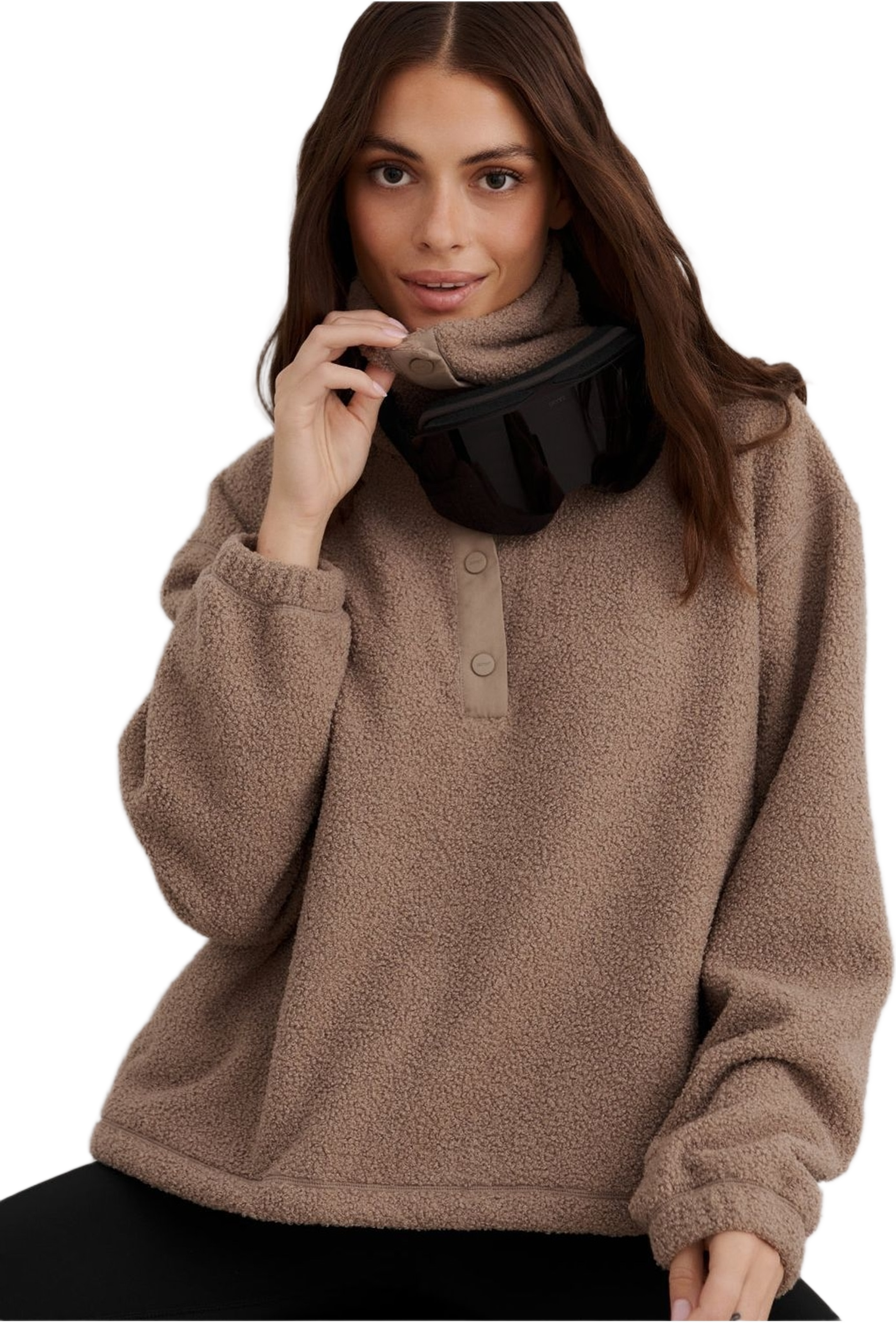 Polar Fleece Long Sleeve, från aim'n, i färgen espresso. Klicka för att öppna bilden i stort format