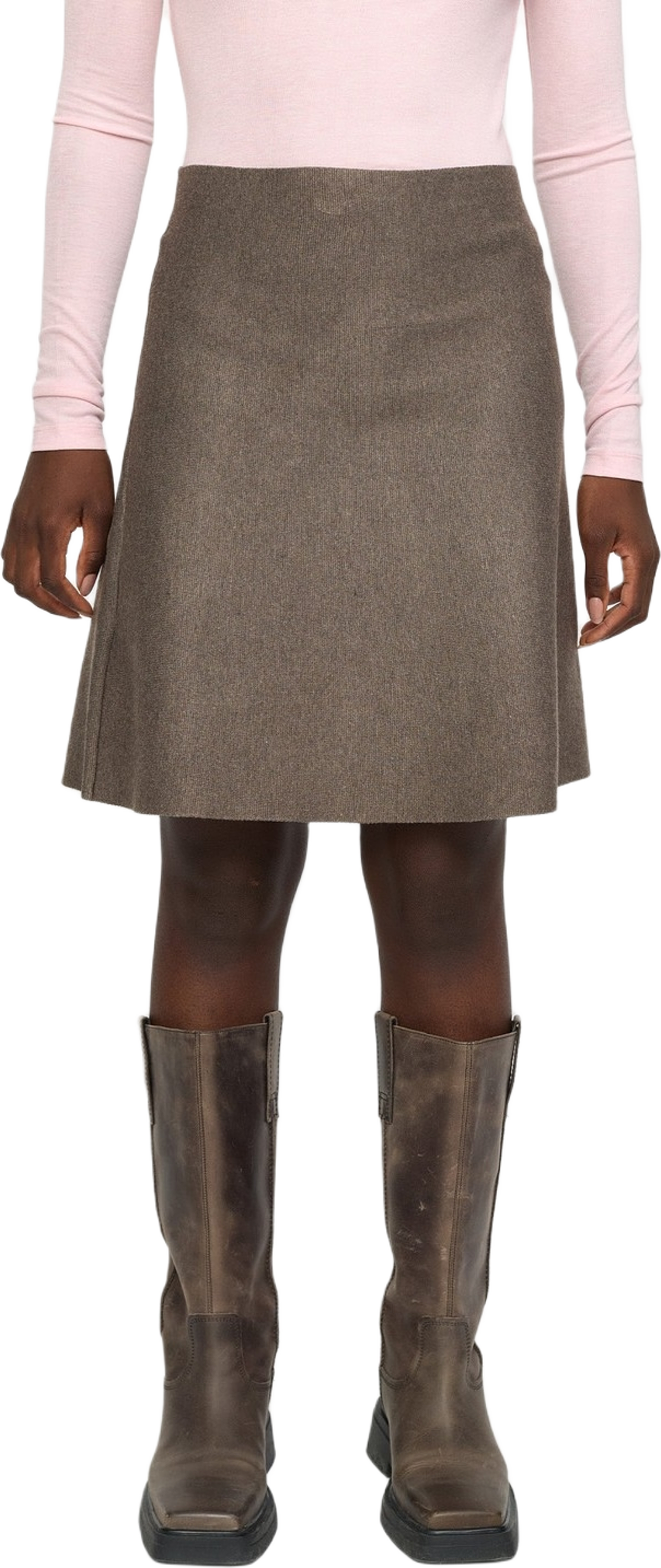 Srhenrietta Short Skirt - Morel Melange