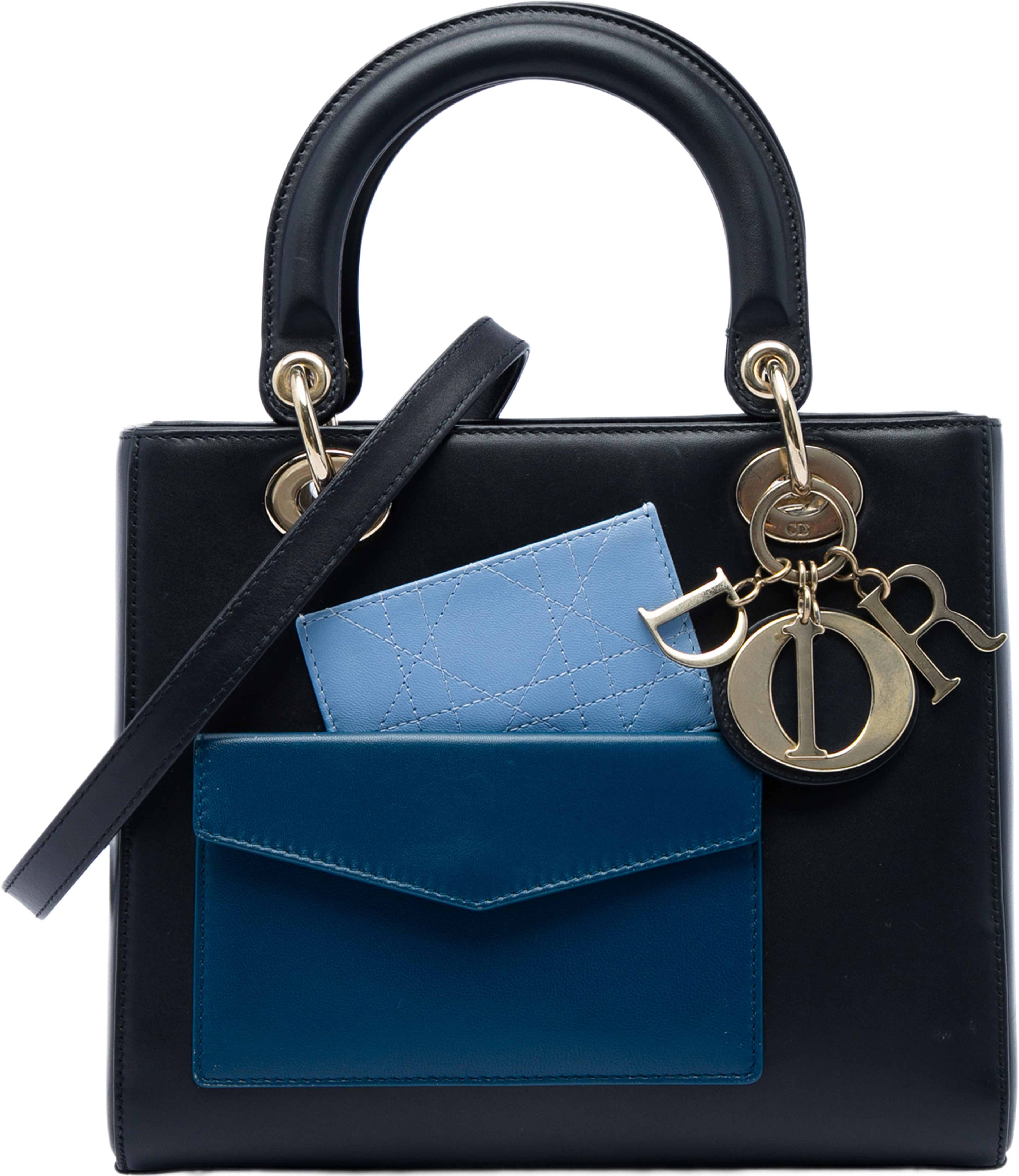 Dior Medium Calfskin Pockets Lady Dior, från Luxclusif, i färgen svart. Klicka för att öppna bilden i stort format