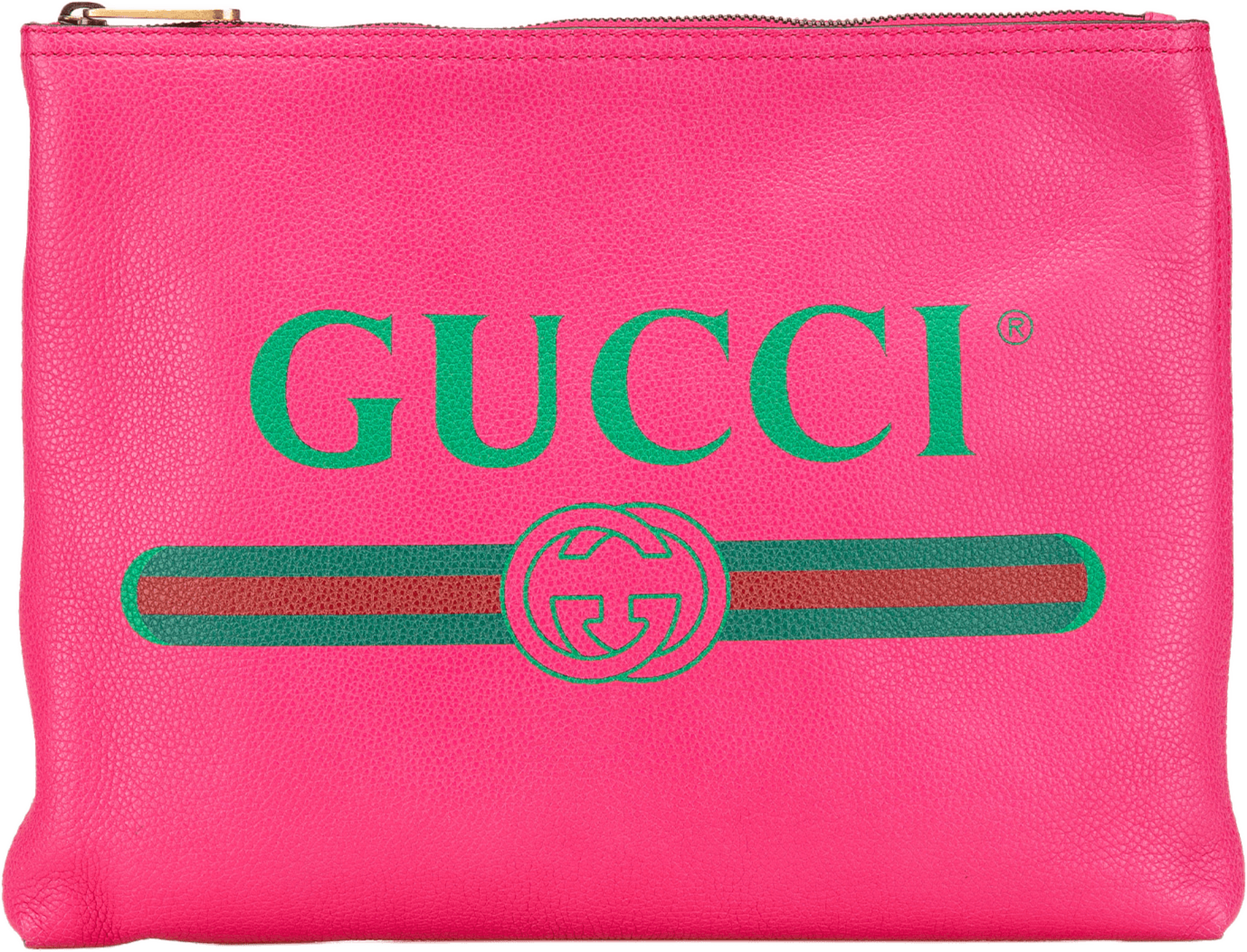 Gucci Medium Leather Logo Portfolio Clutch