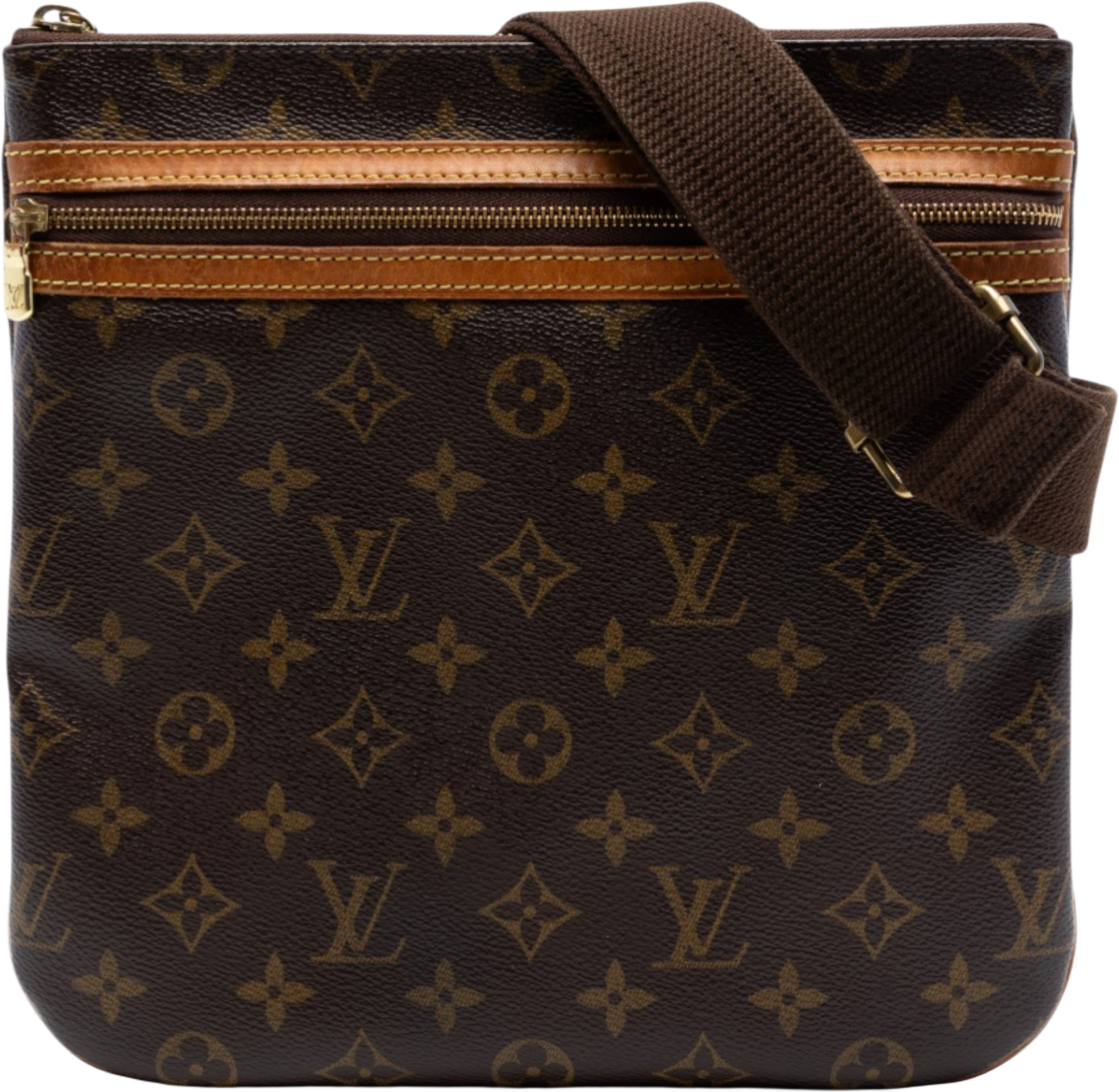 Louis Vuitton Monogram Bosphore Pochette, från Luxclusif, i färgen brown. Klicka för att öppna bilden i stort format