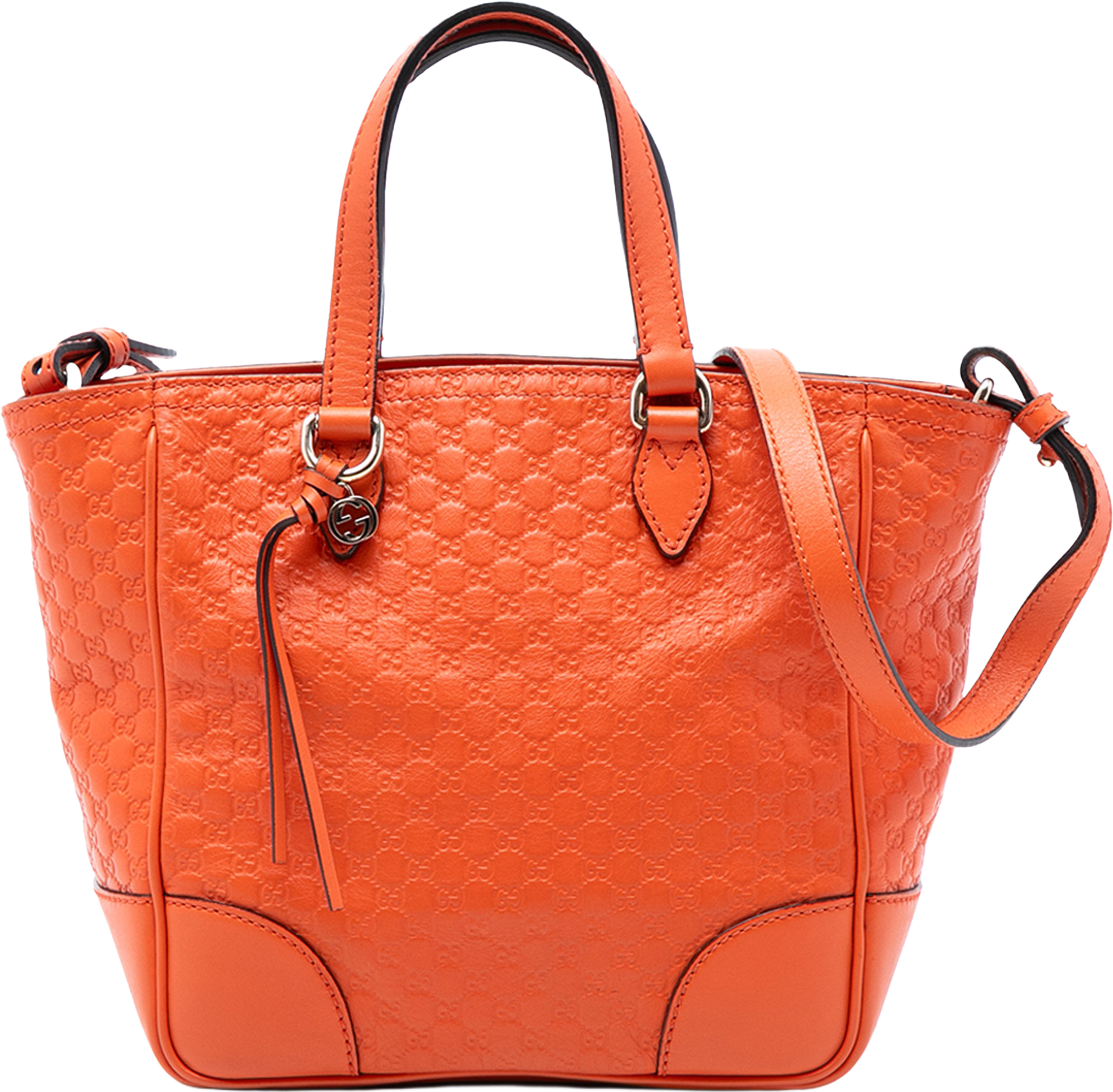 Gucci Small Microguccissima Bree Satchel, från Luxclusif, i färgen orange. Klicka för att öppna bilden i stort format