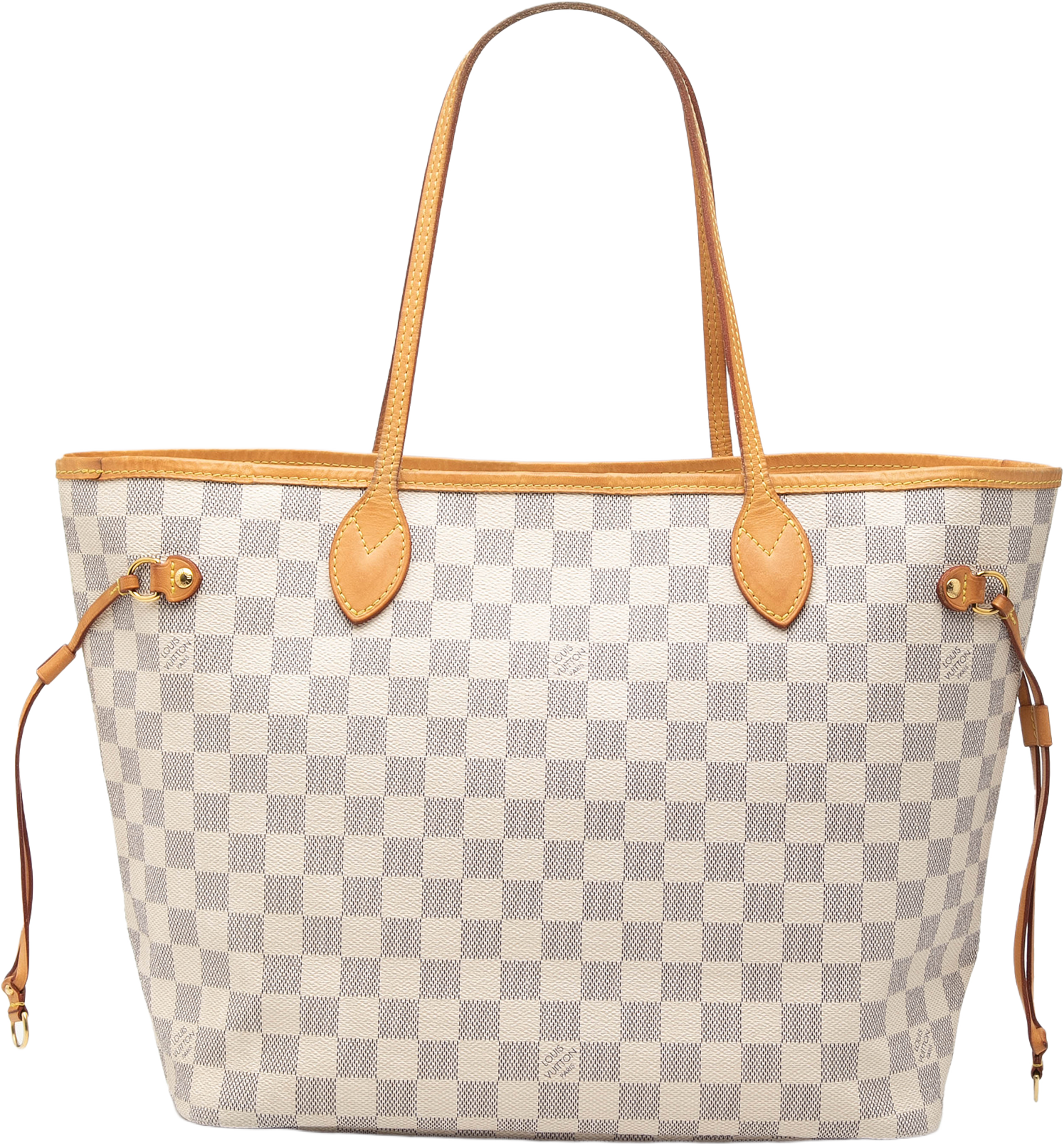 Louis Vuitton Damier Azur Neverfull Mm, från Luxclusif, i färgen white. Klicka för att öppna bilden i stort format