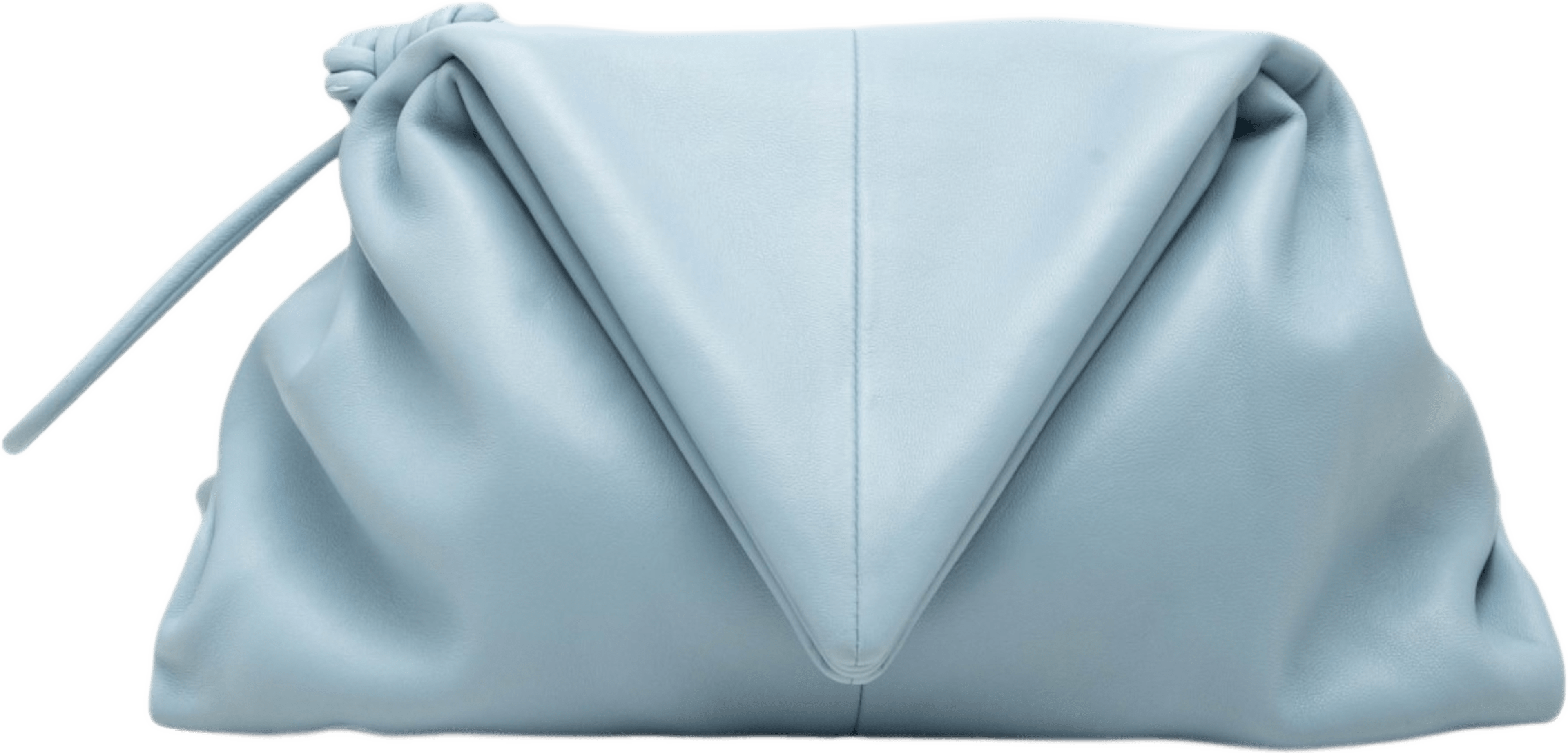 Bottega Veneta Leather Bv Trine Angular Clutch, från Luxclusif, i färgen blå. Klicka för att öppna bilden i stort format