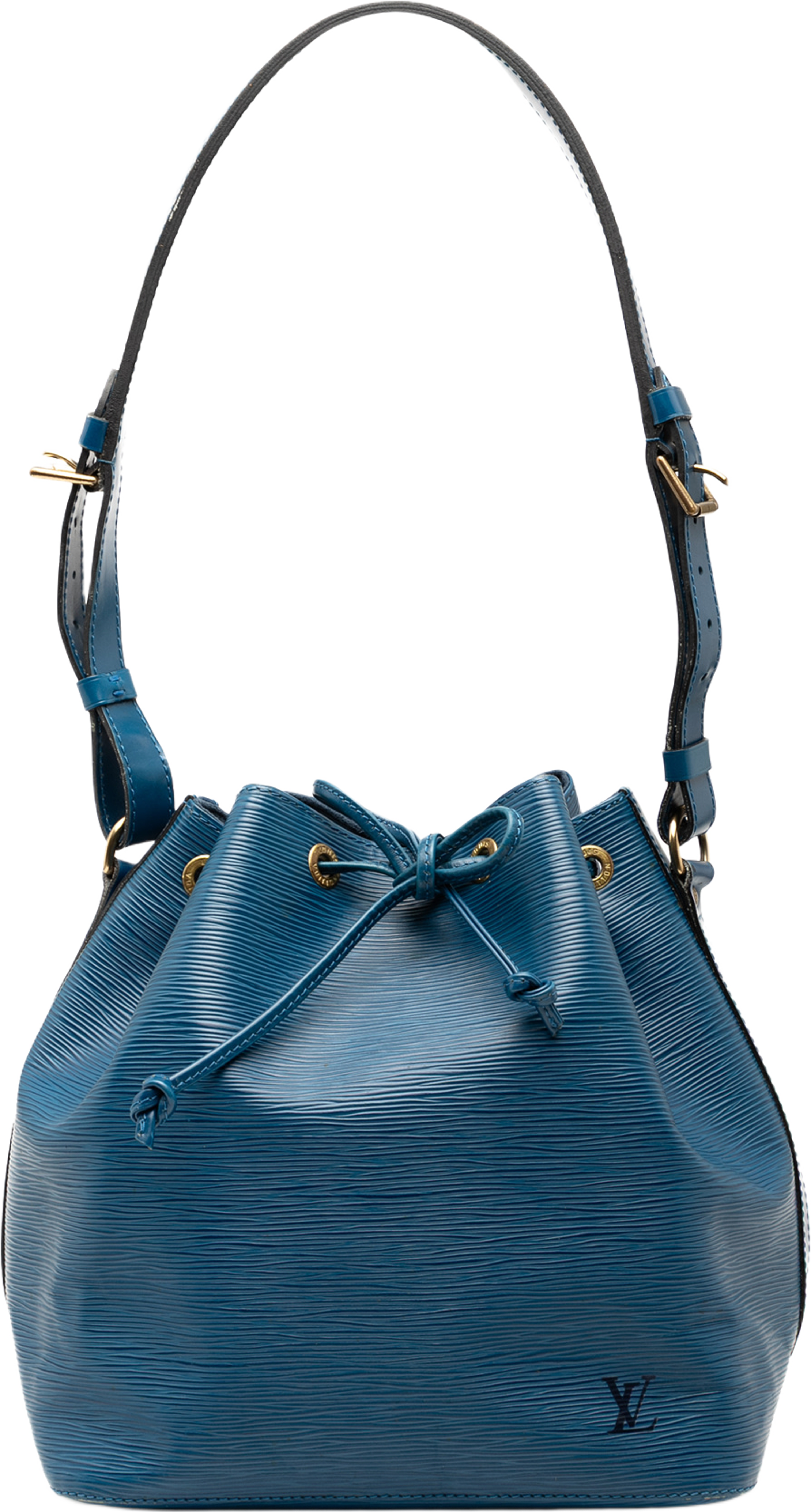 Louis Vuitton Epi Petit Noe, från Luxclusif, i färgen blue. Klicka för att öppna bilden i stort format