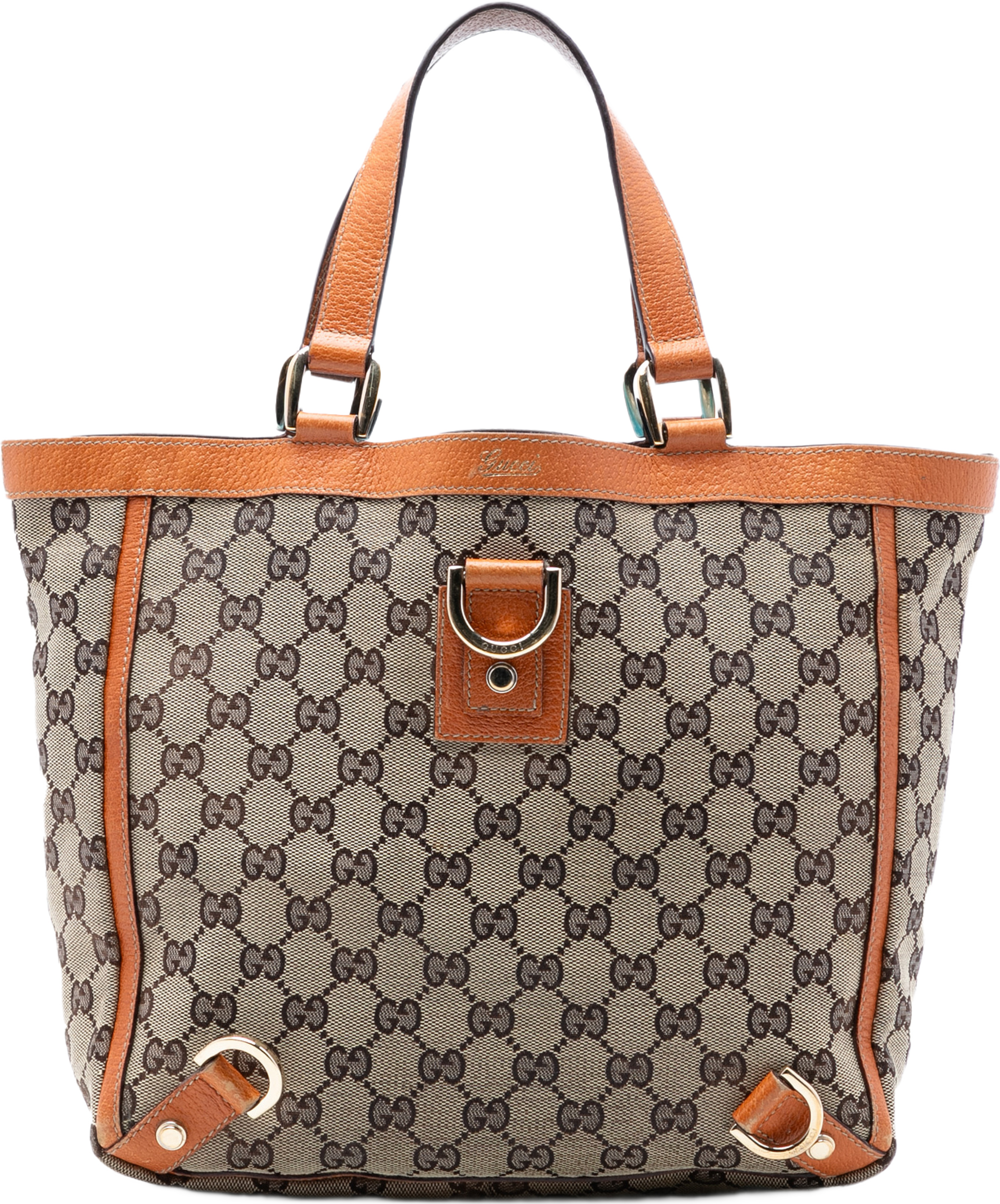 Gucci Gg Canvas Abbey D Ring Tote, från Luxclusif, i färgen orange. Klicka för att öppna bilden i stort format