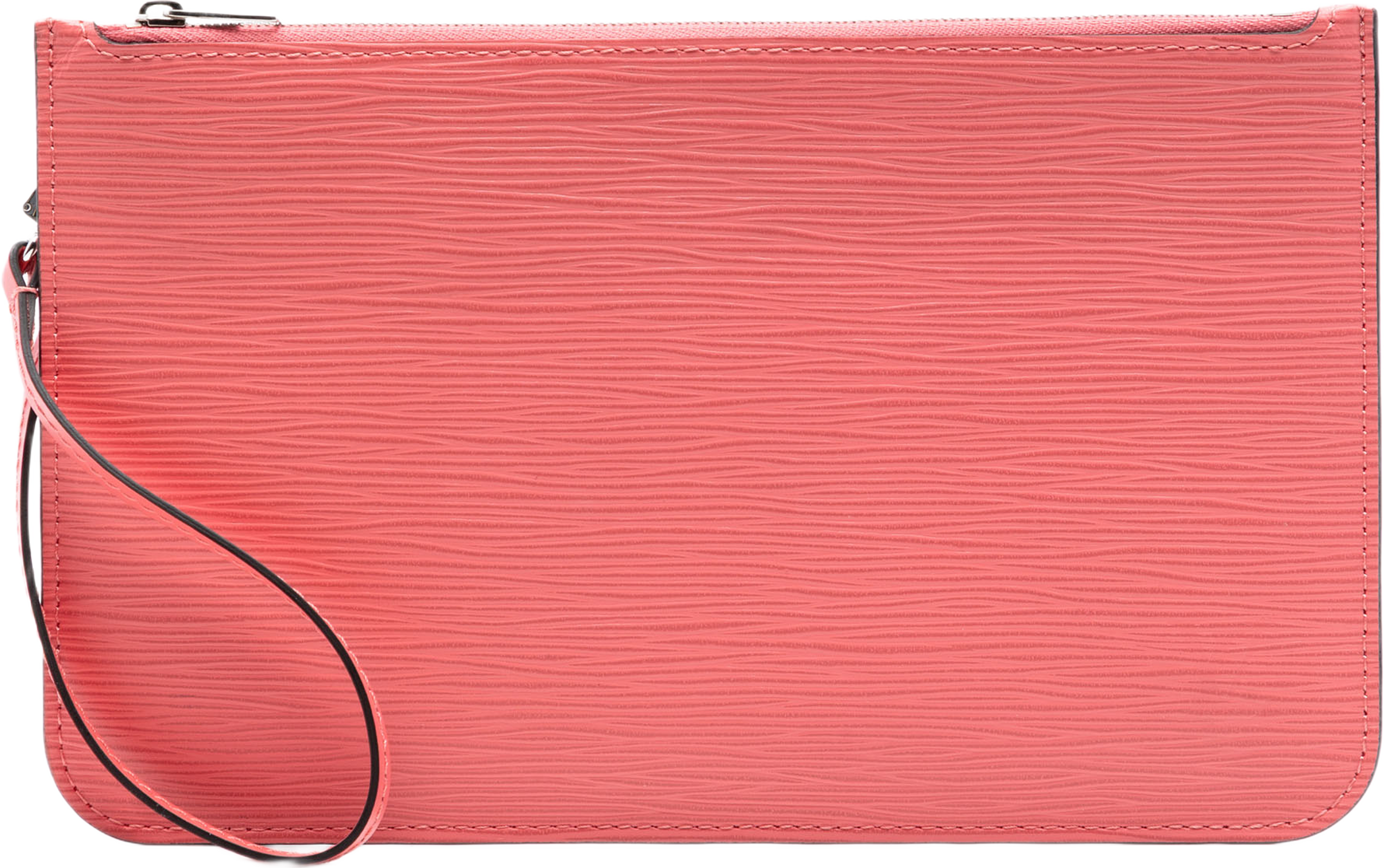 Louis Vuitton Epi Neverfull Pouch, från Luxclusif, i färgen blush. Klicka för att öppna bilden i stort format