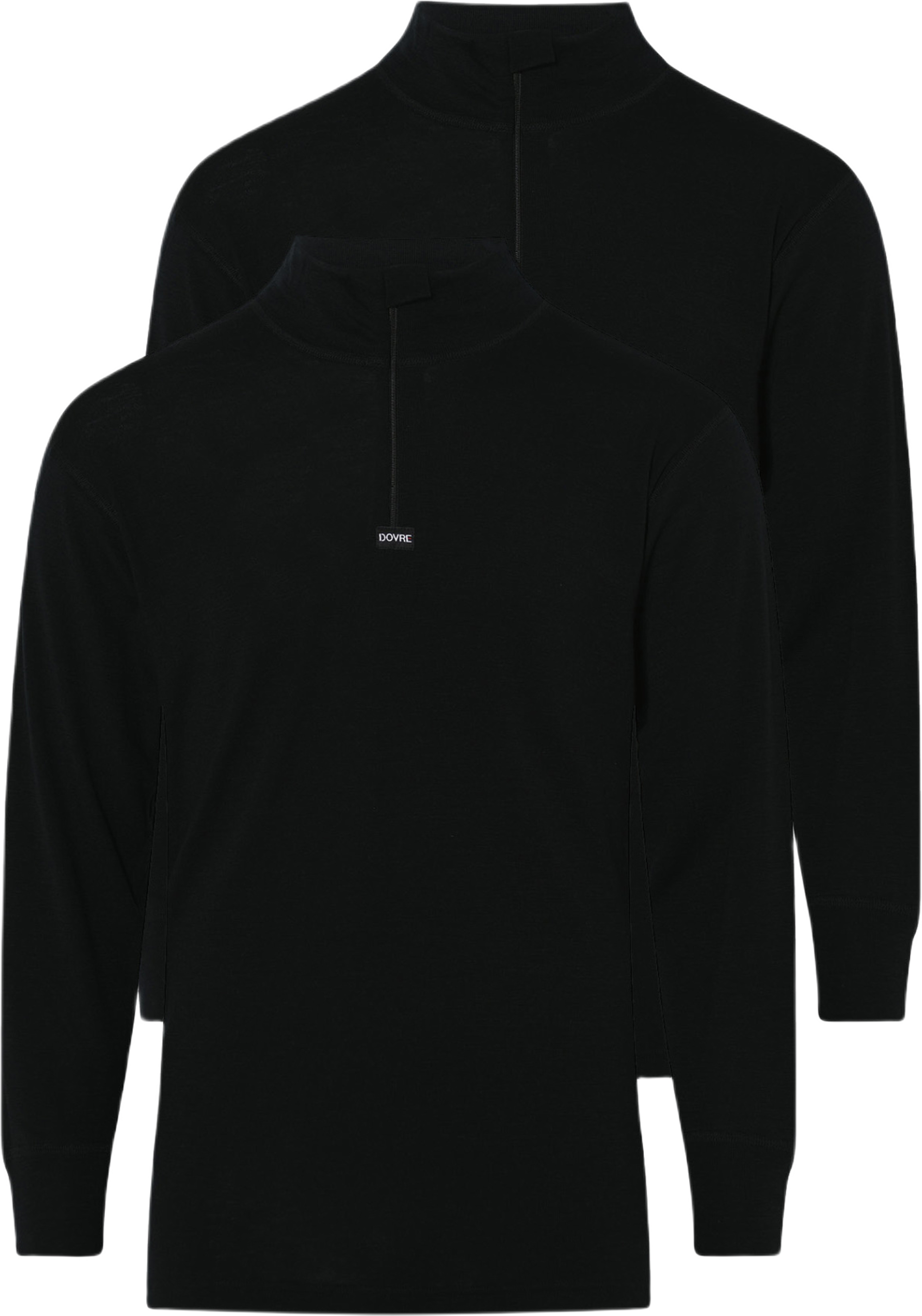 Dovre Ull Långärmad T-shirt Med Zip