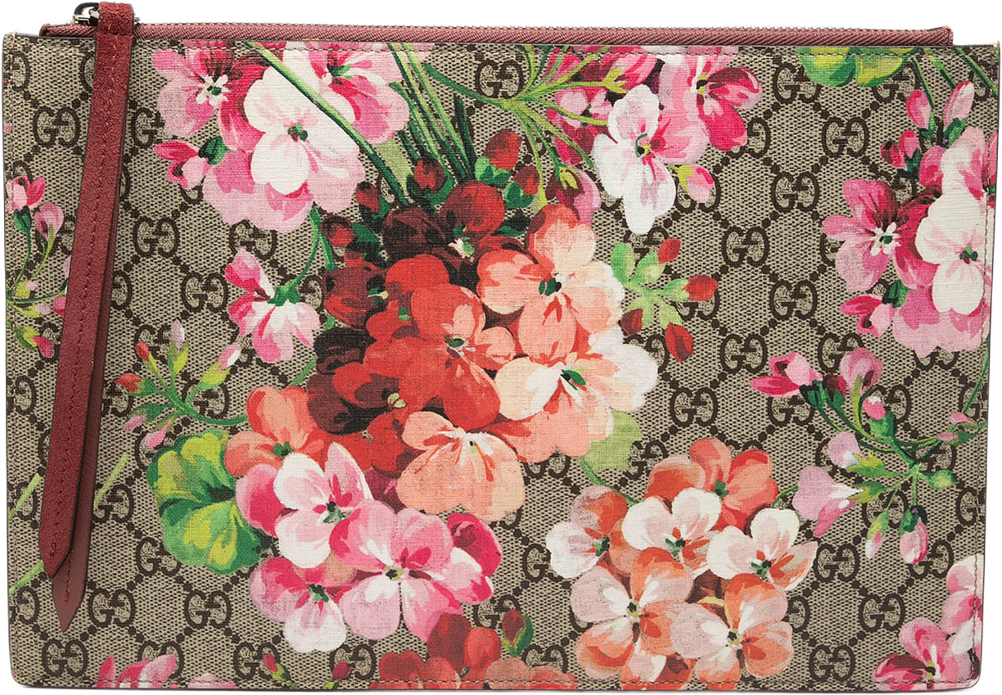 Gucci Gg Supreme Blooms Clutch, från Luxclusif, i färgen beige. Klicka för att öppna bilden i stort format