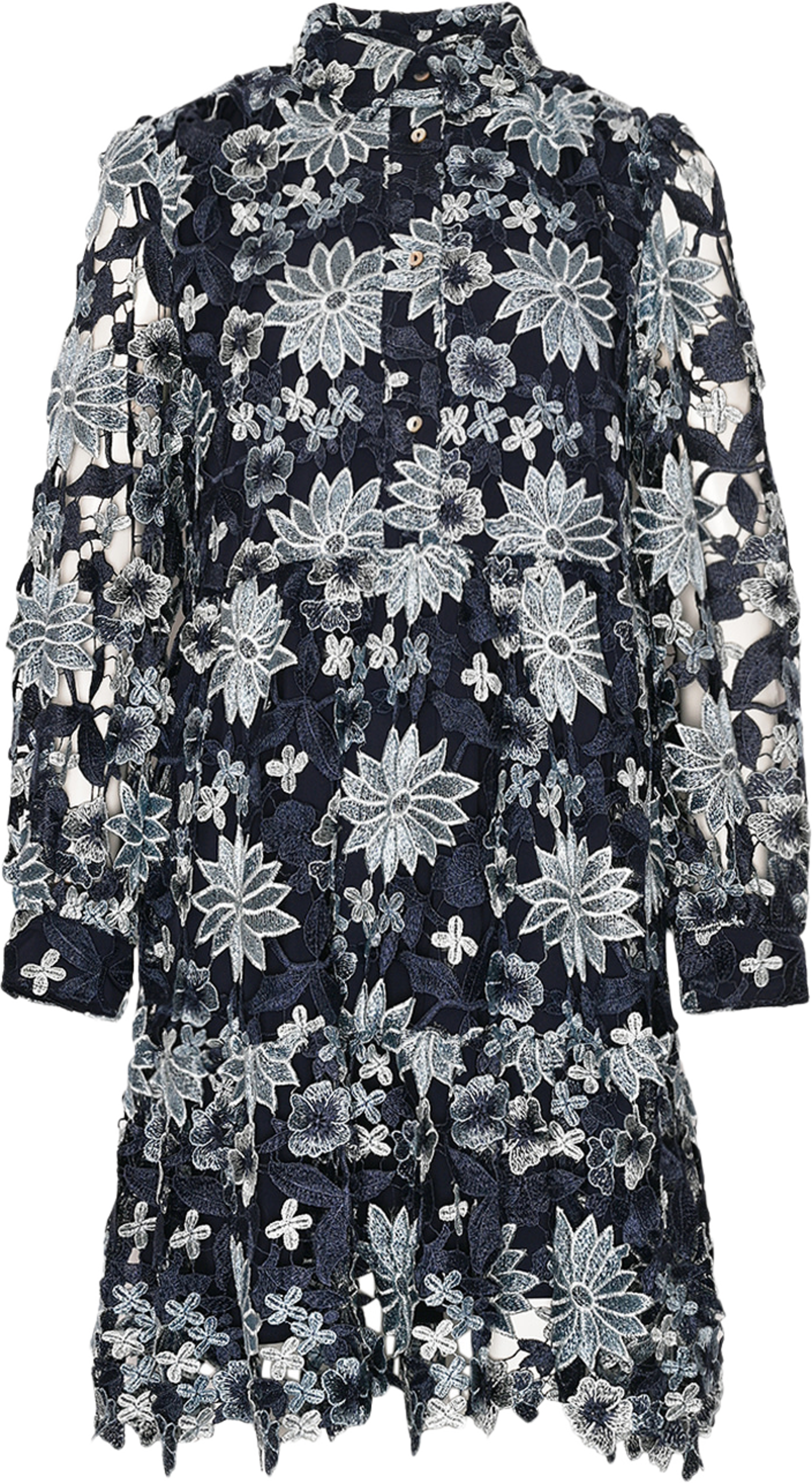 Star Ls Dress - Dark Blue Mix