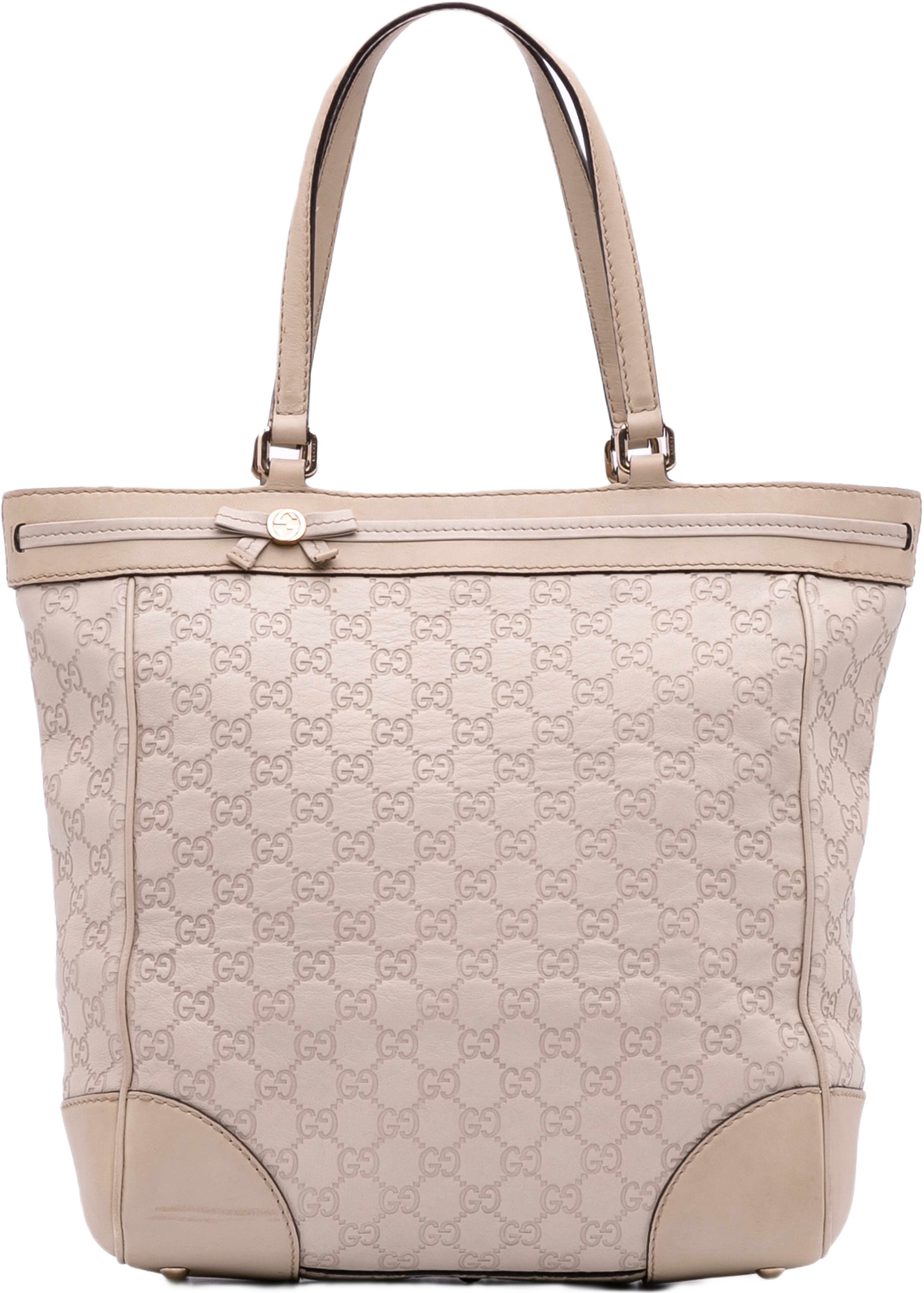 Gucci Guccissima Mayfair Tote, från Luxclusif, i färgen beige. Klicka för att öppna bilden i stort format