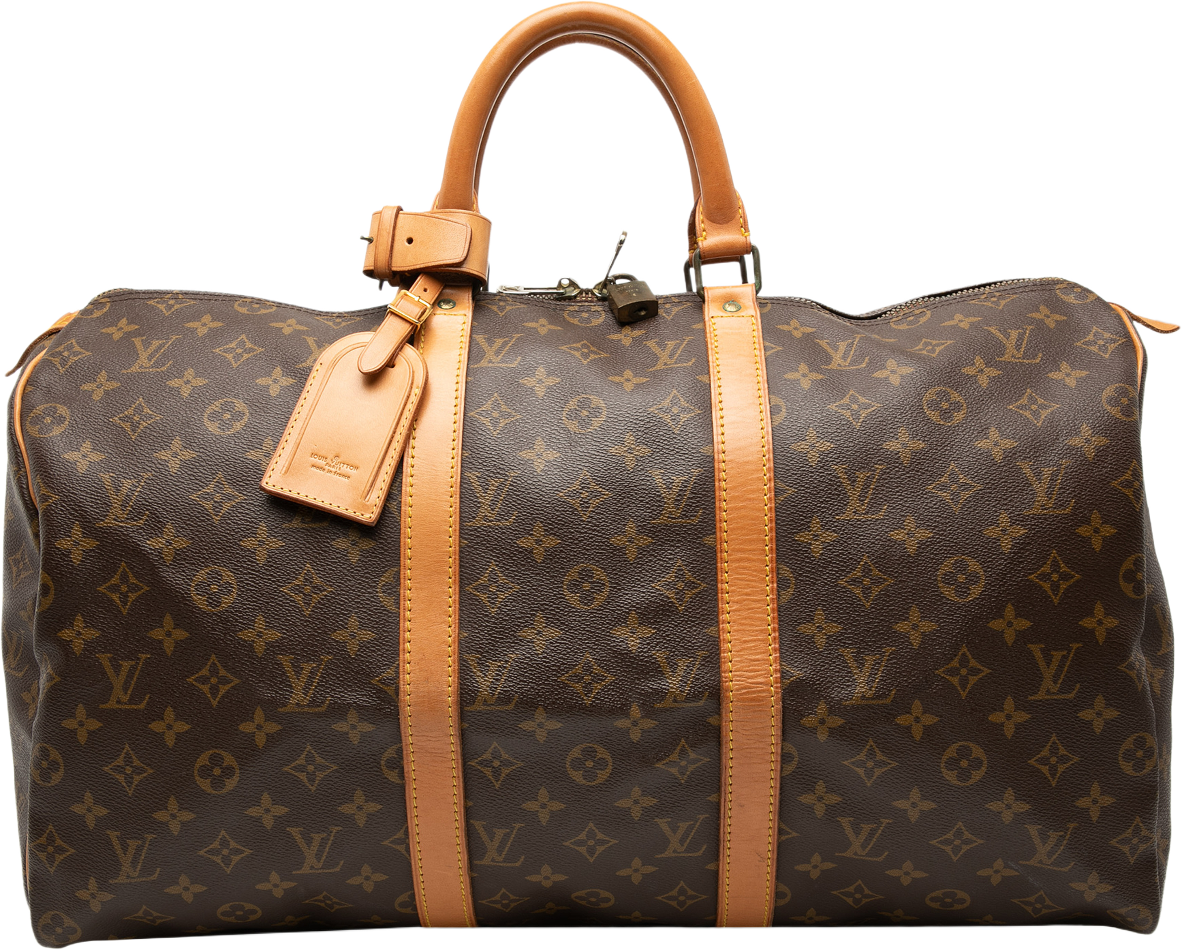 Louis Vuitton Monogram Keepall 50, från Luxclusif, i färgen brown. Klicka för att öppna bilden i stort format