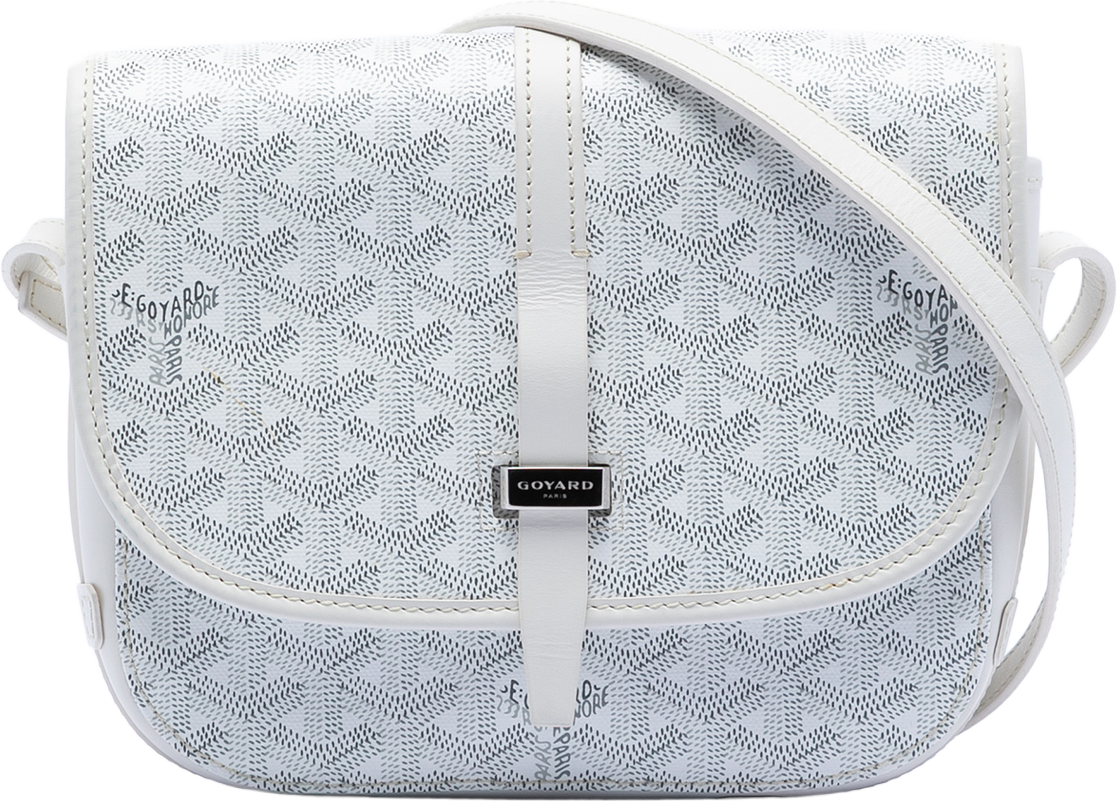 Goyard Goyardine Belvedere Ii Pm, från Luxclusif, i färgen white. Klicka för att öppna bilden i stort format