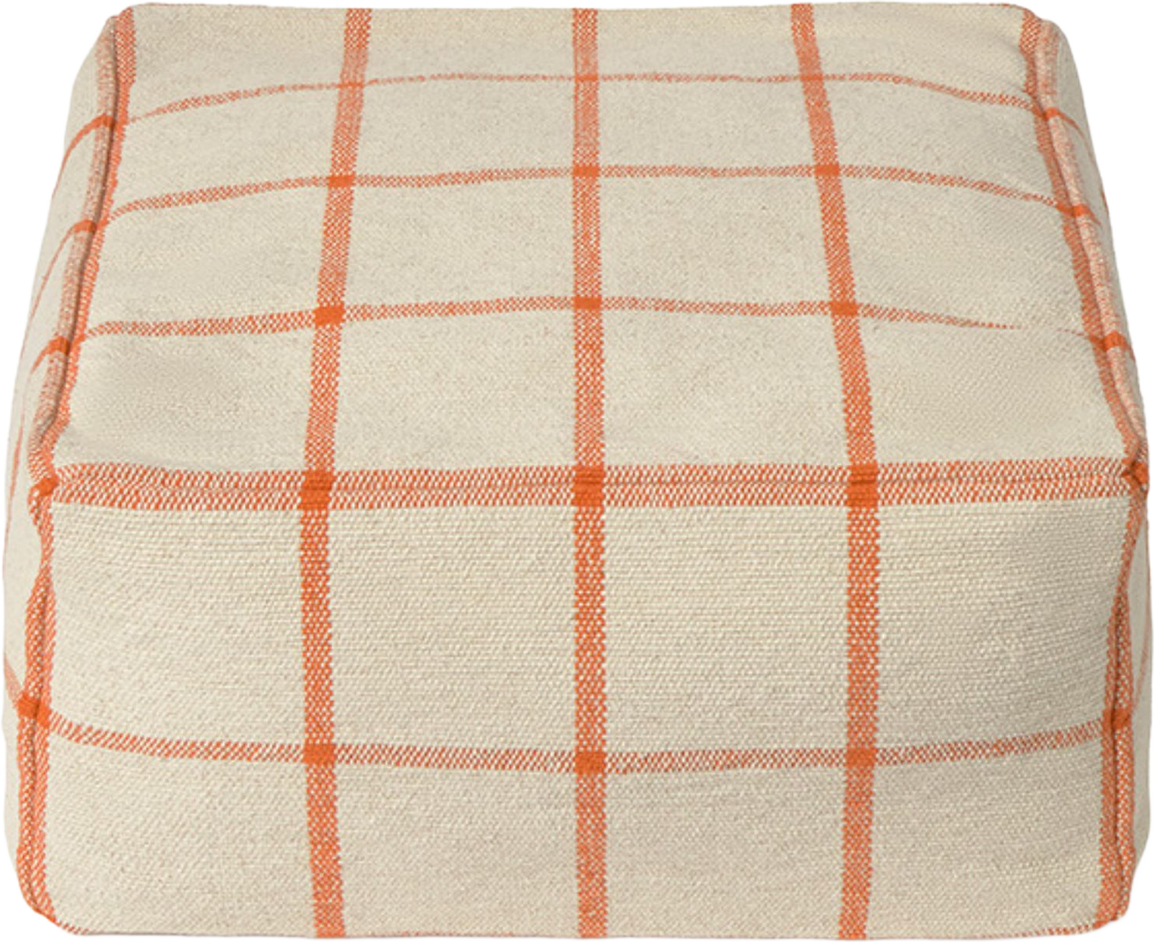 Puff Geo Block, från LORENA CANALS, i färgen naturlig, terrakotta. Klicka för att öppna bilden i stort format