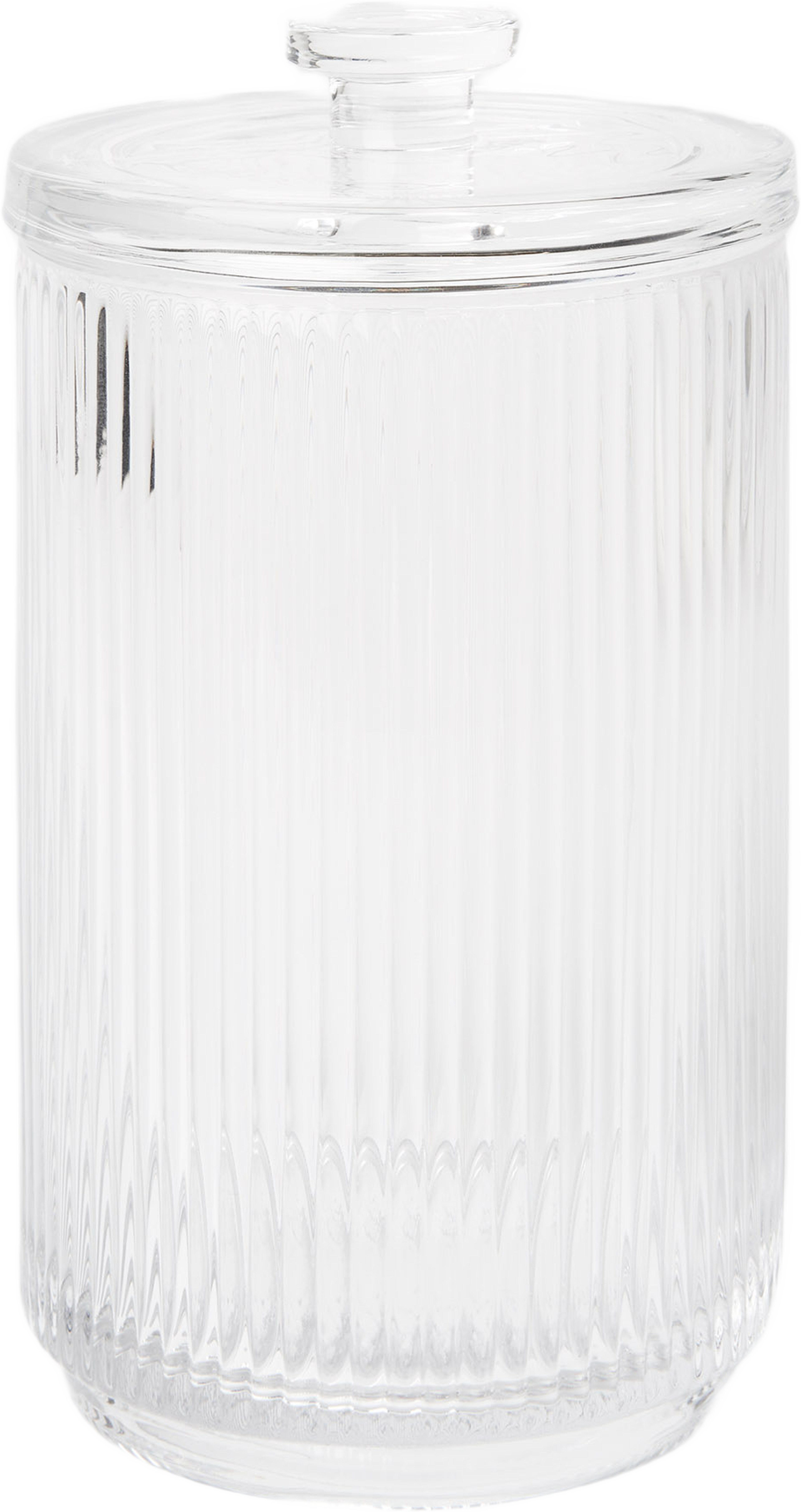 Glasburk med lock 15 cm