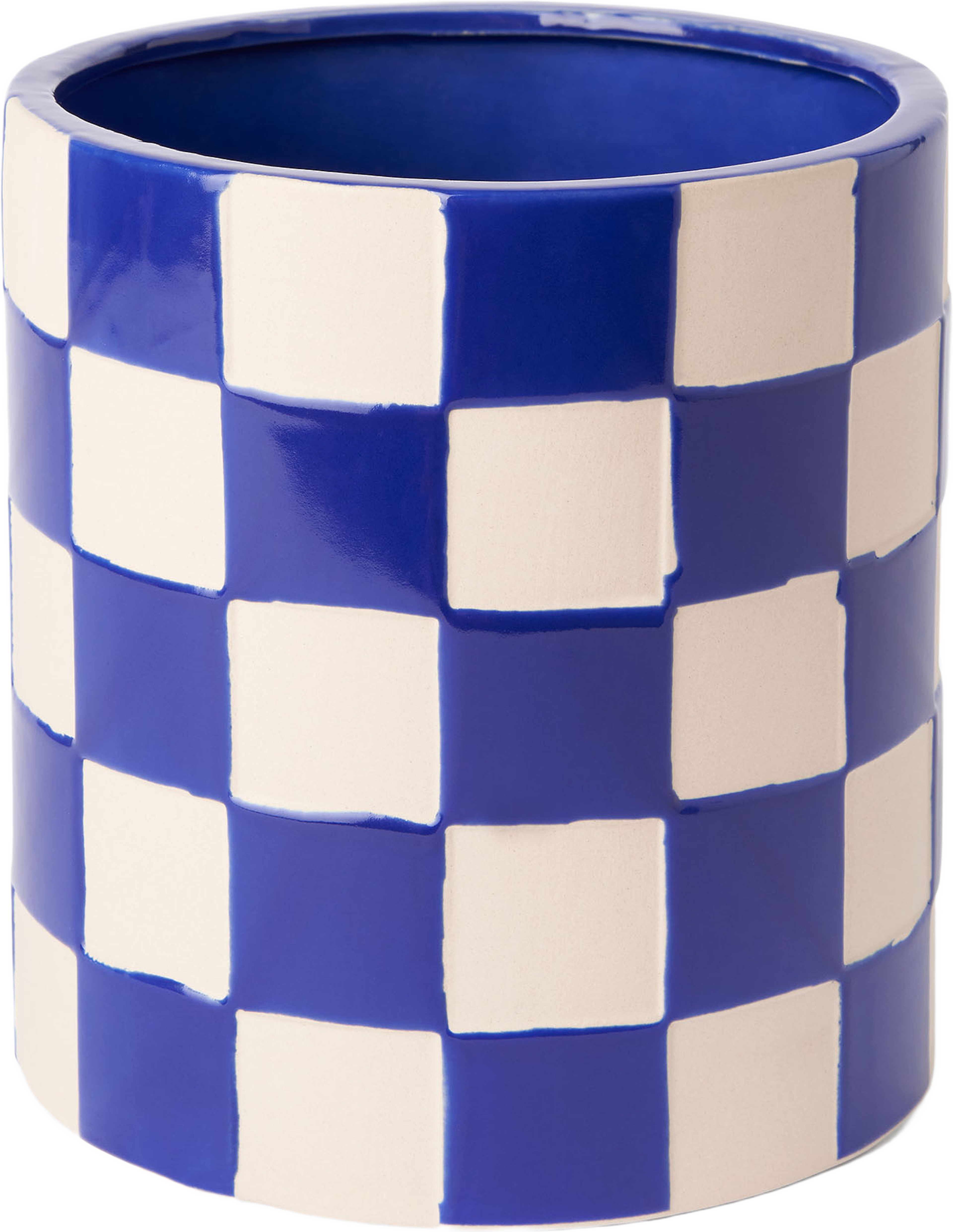 Schackrutig kruka 19 cm