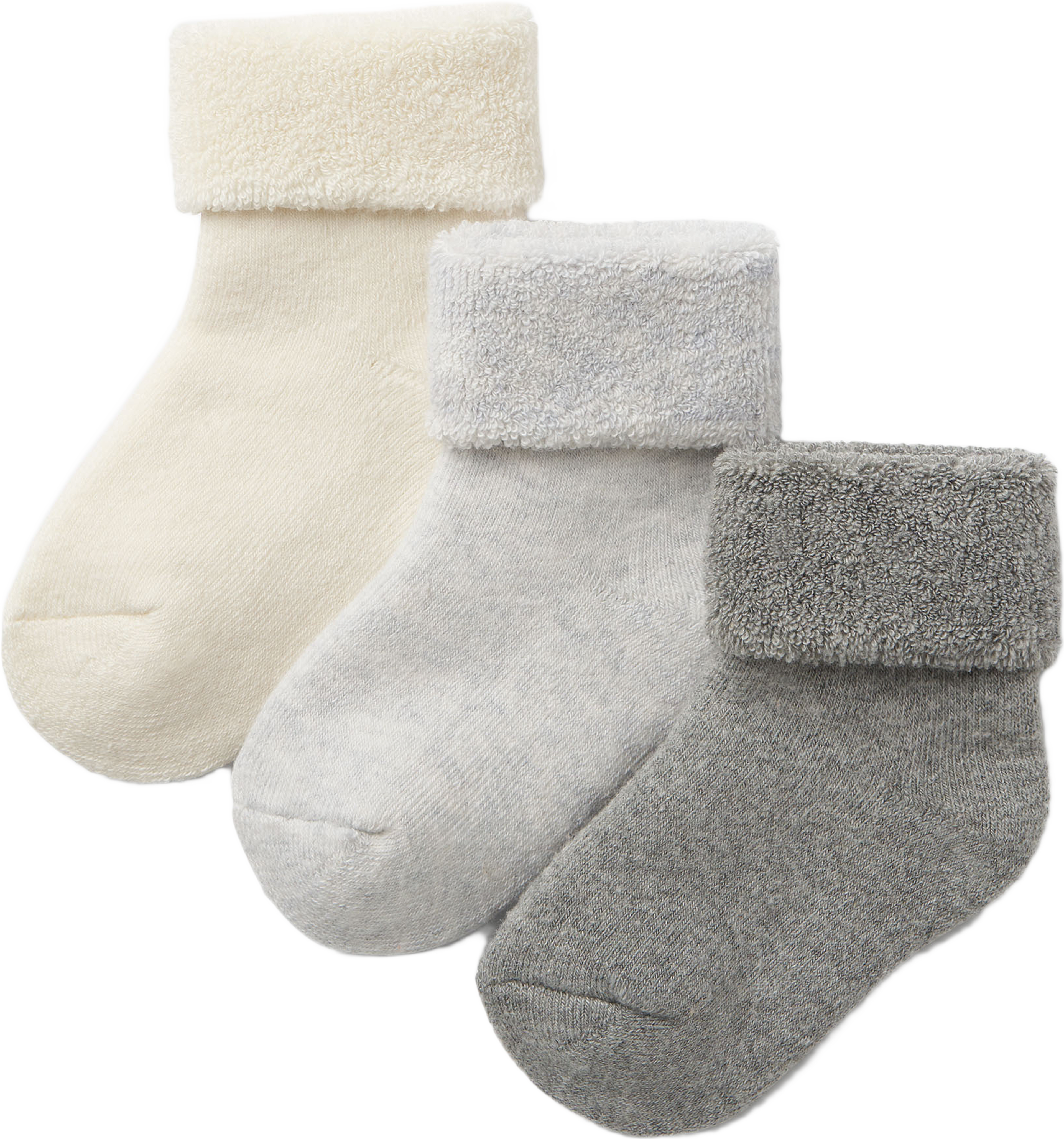 Babystrumpor i bomull TERRY, 3-pack