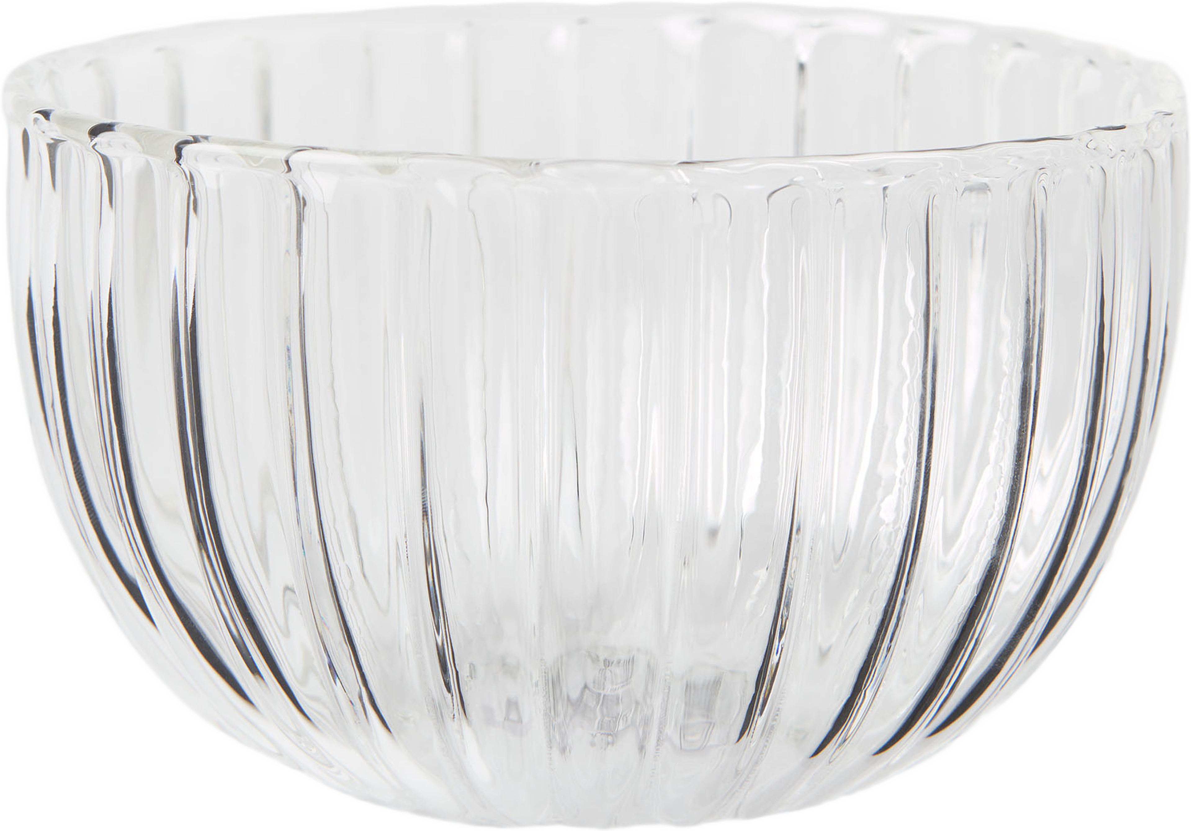 Glasskål med rillad dekor RILL 12 cm