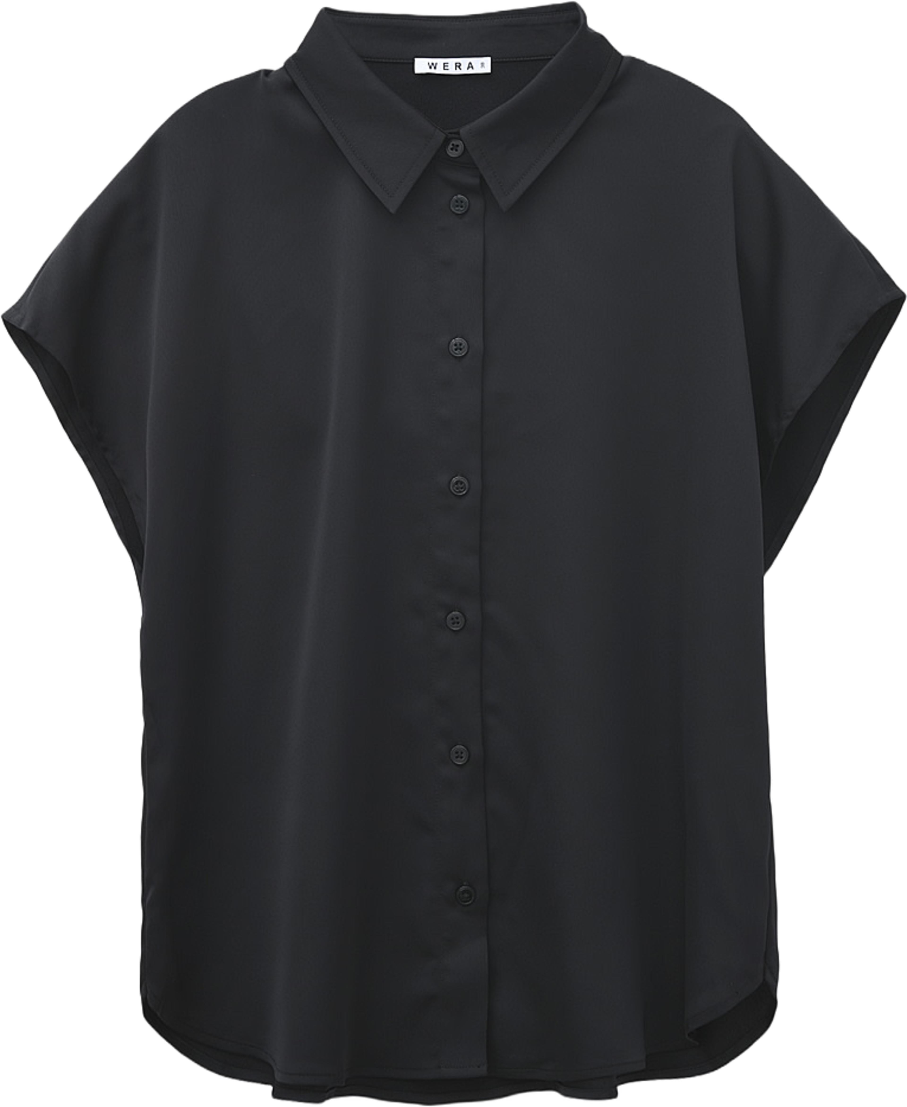 Blus med holkärm LIA, från Wera, i färgen Black. Klicka för att öppna bilden i stort format