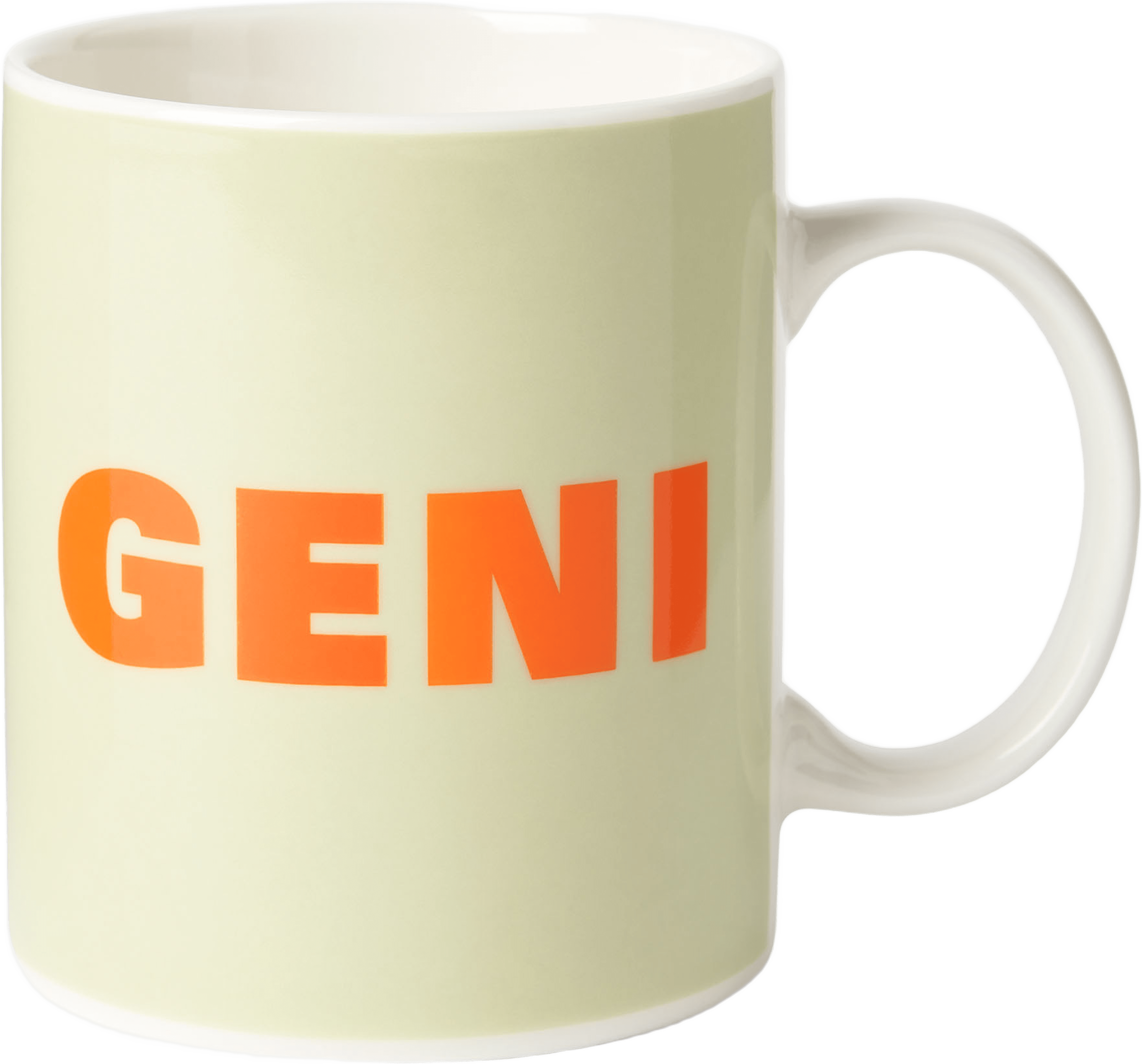 Mugg med text GENI