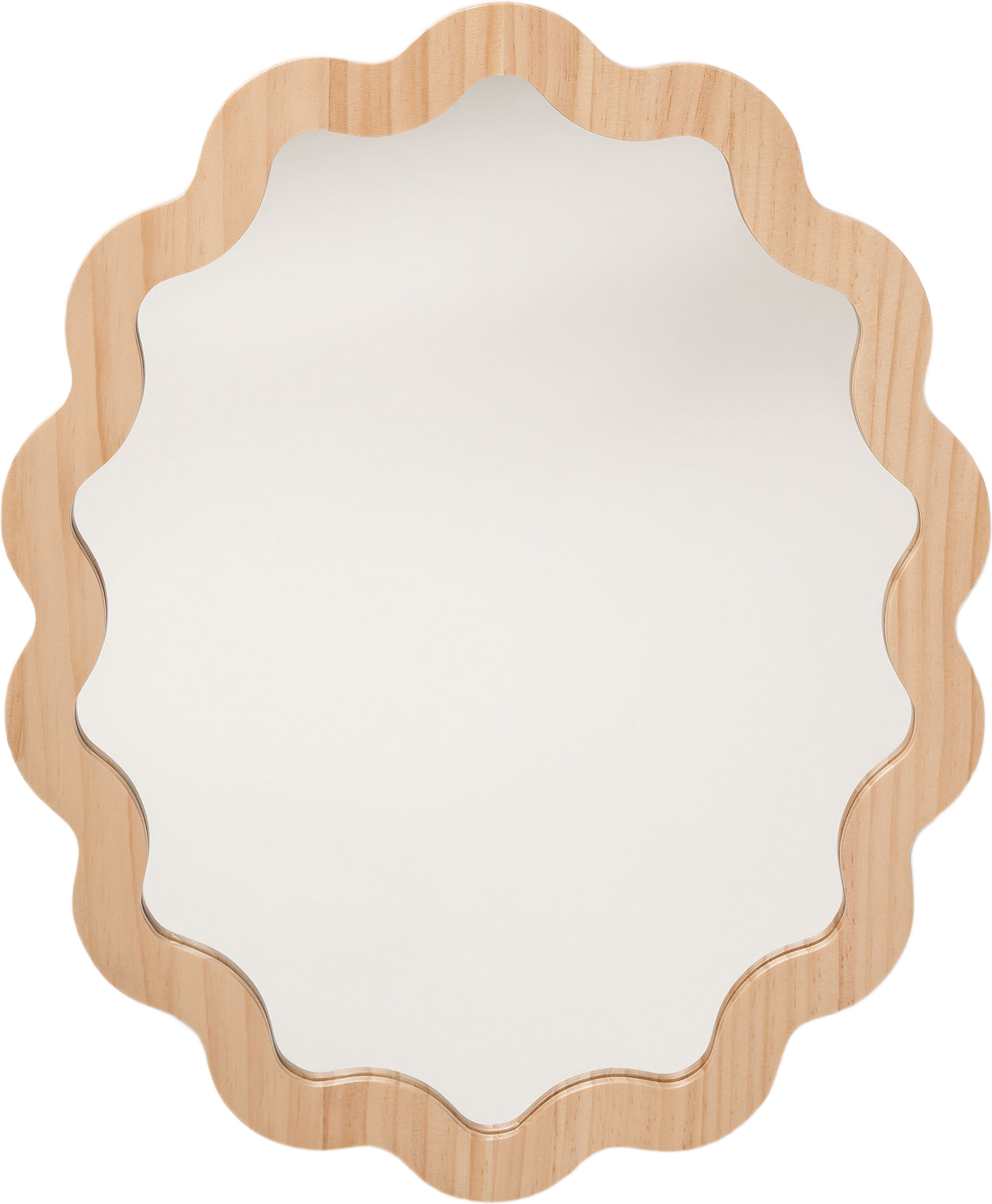 Spegel med träram SCALLOP 50x40 cm