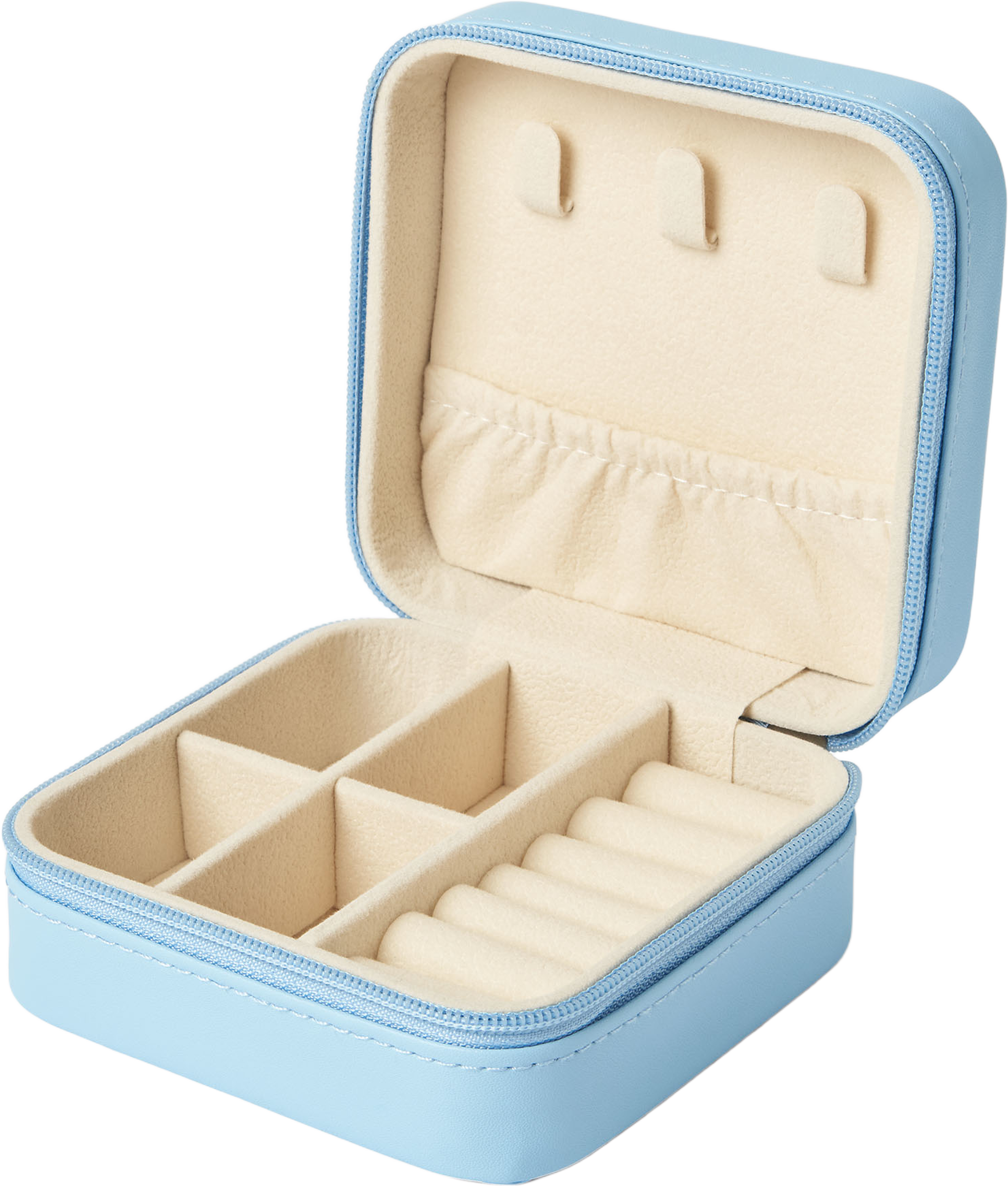 Smyckeskrin med dragkedja JULIETTE, från Åhléns Home, i färgen Light Blue. Klicka för att öppna bilden i stort format