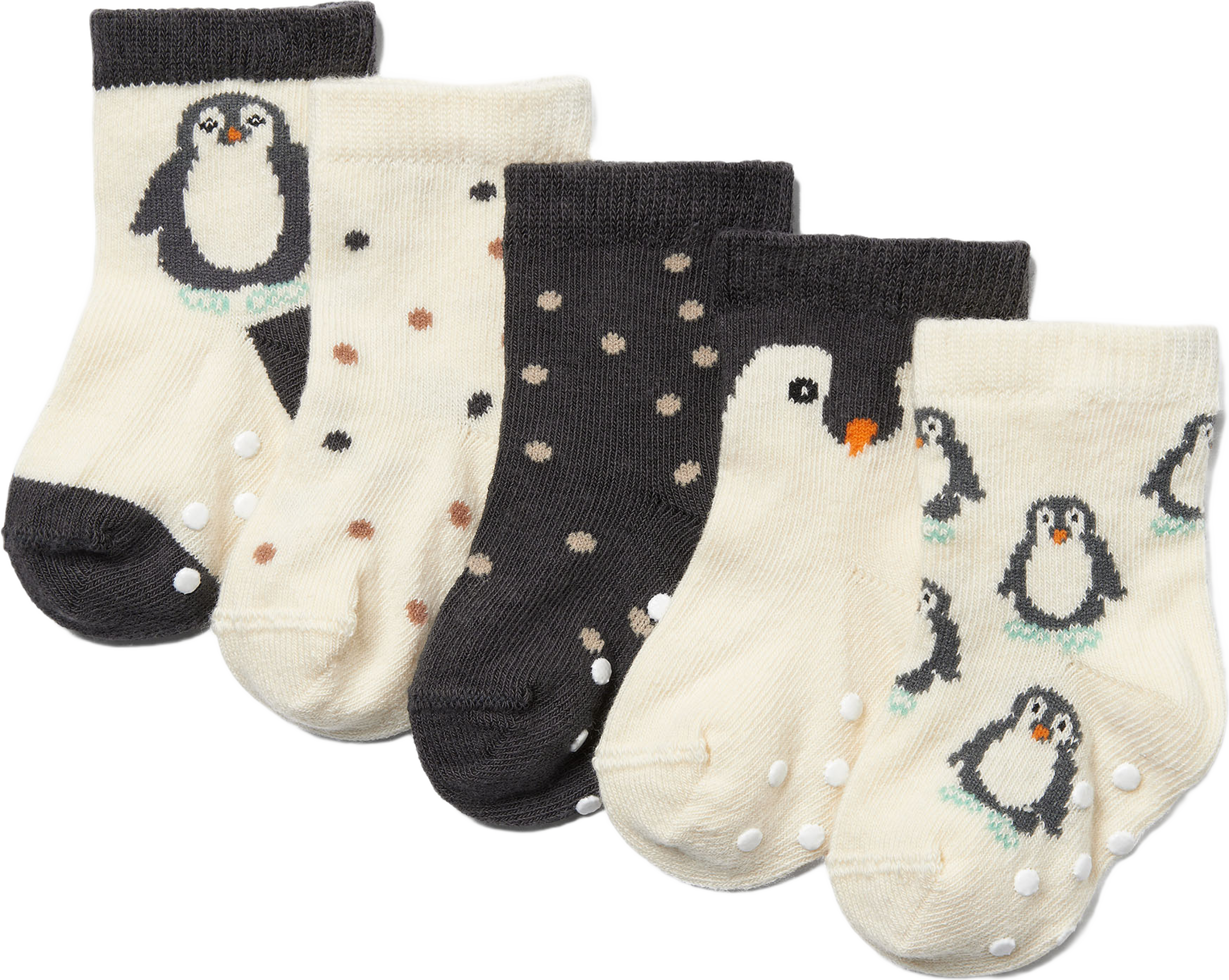 Strumpor med halkskydd, 5-pack