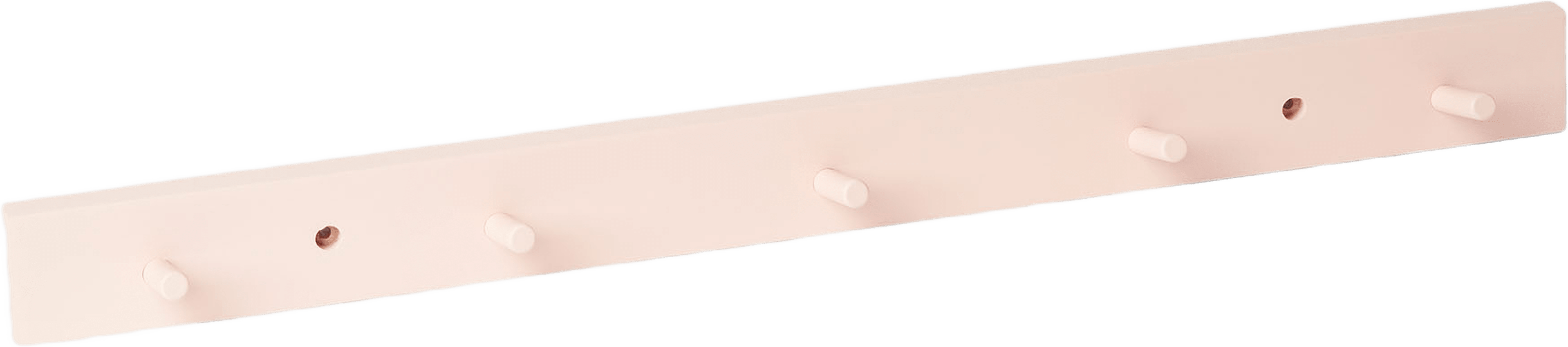 Kroklist i trä 5 krokar, från Åhléns Home, i färgen Peach. Klicka för att öppna bilden i stort format