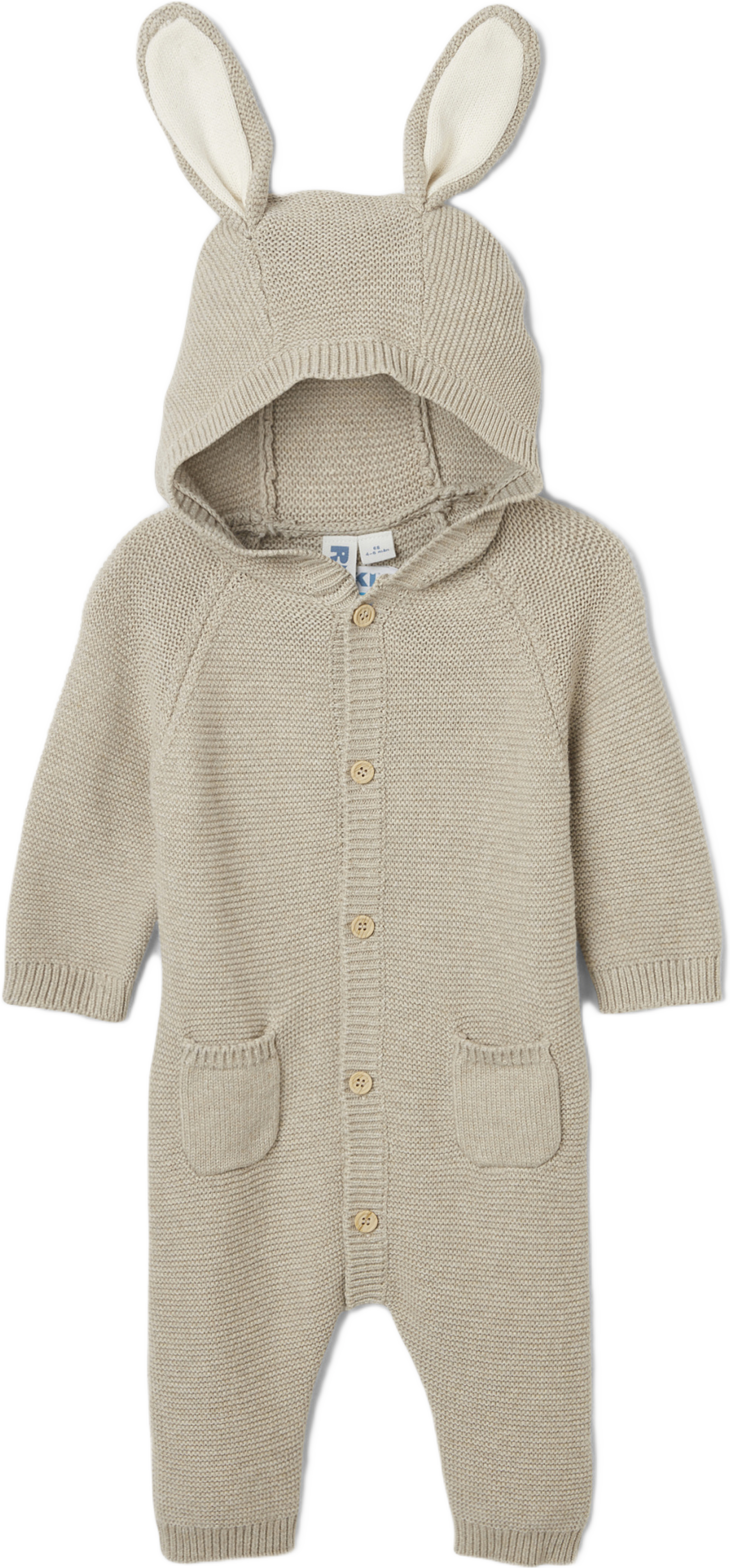 Stickad onesie med huva SALVAN