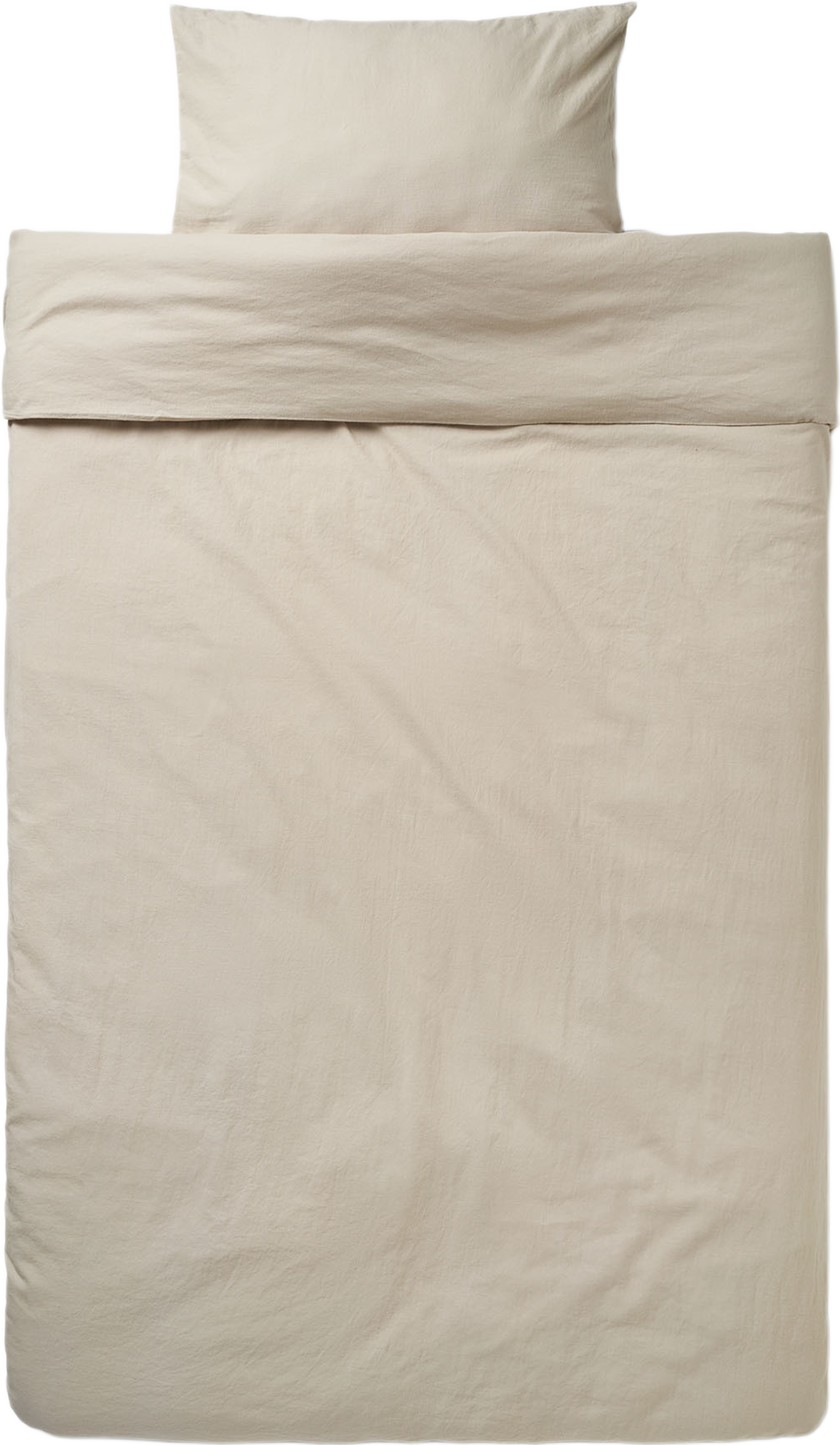 Bäddset i linnemix LINO 150x210 cm, från Åhléns Home, i färgen Beige. Klicka för att öppna bilden i stort format