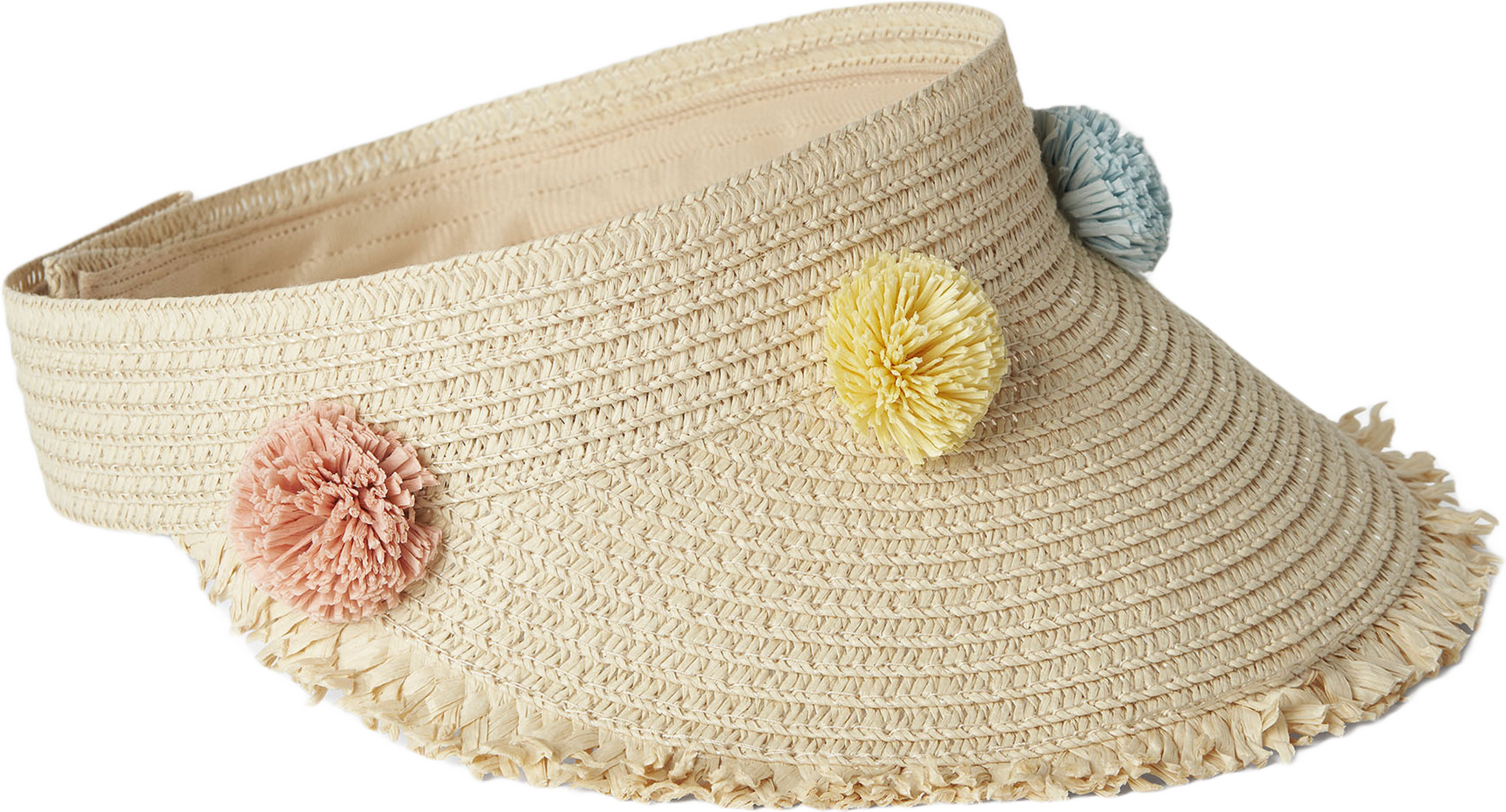 Solskärm med pompoms BEACH